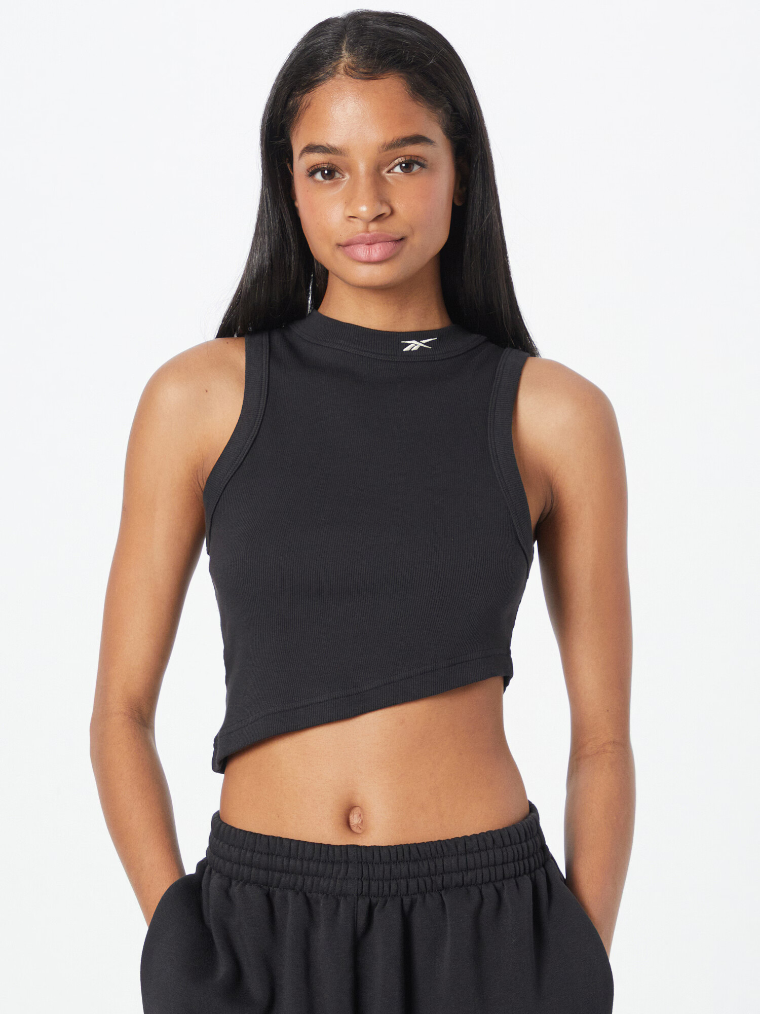 Reebok Top negru / alb - Pled.ro