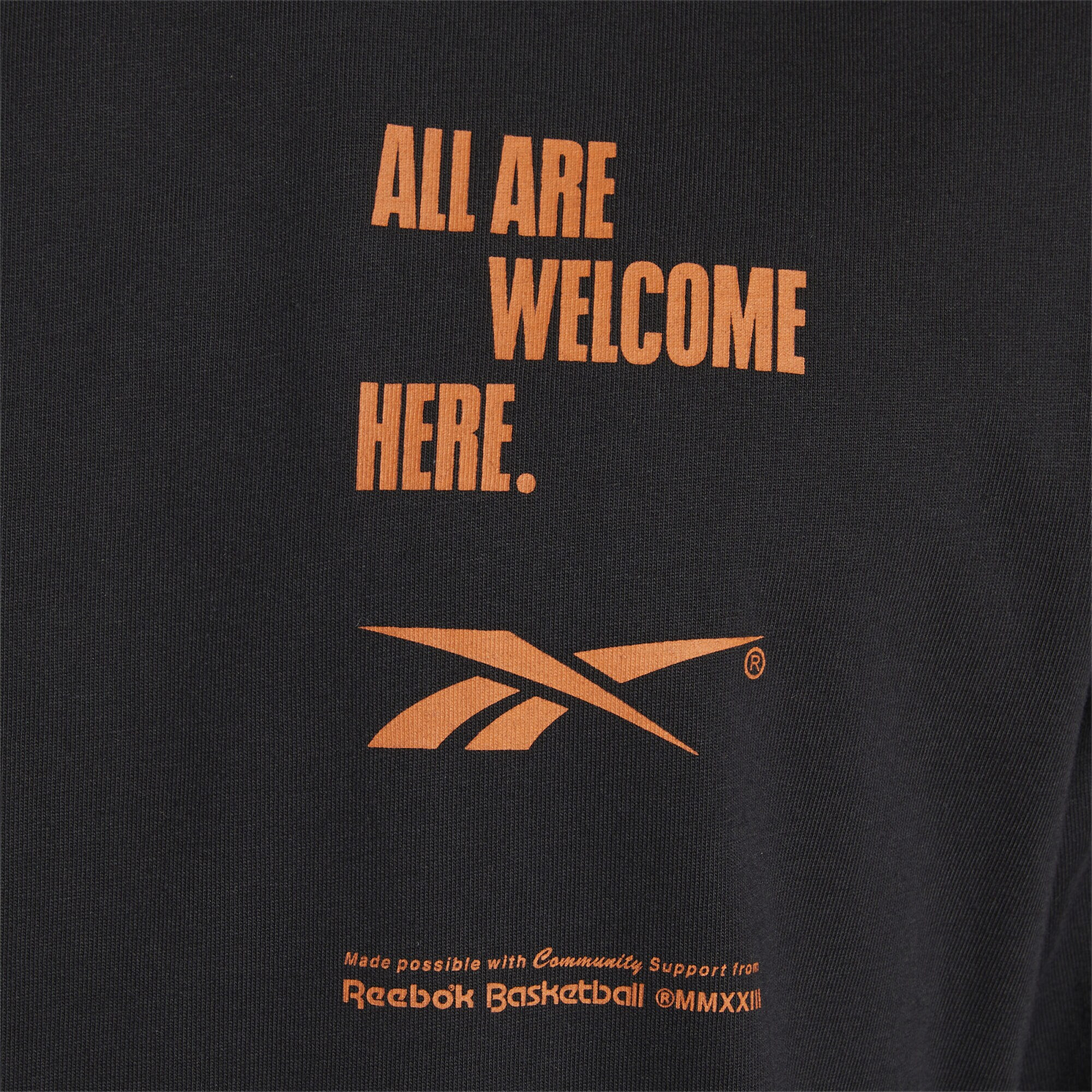 Reebok Classics Tricou 'All Are Welcome Here' portocaliu / negru - Pled.ro