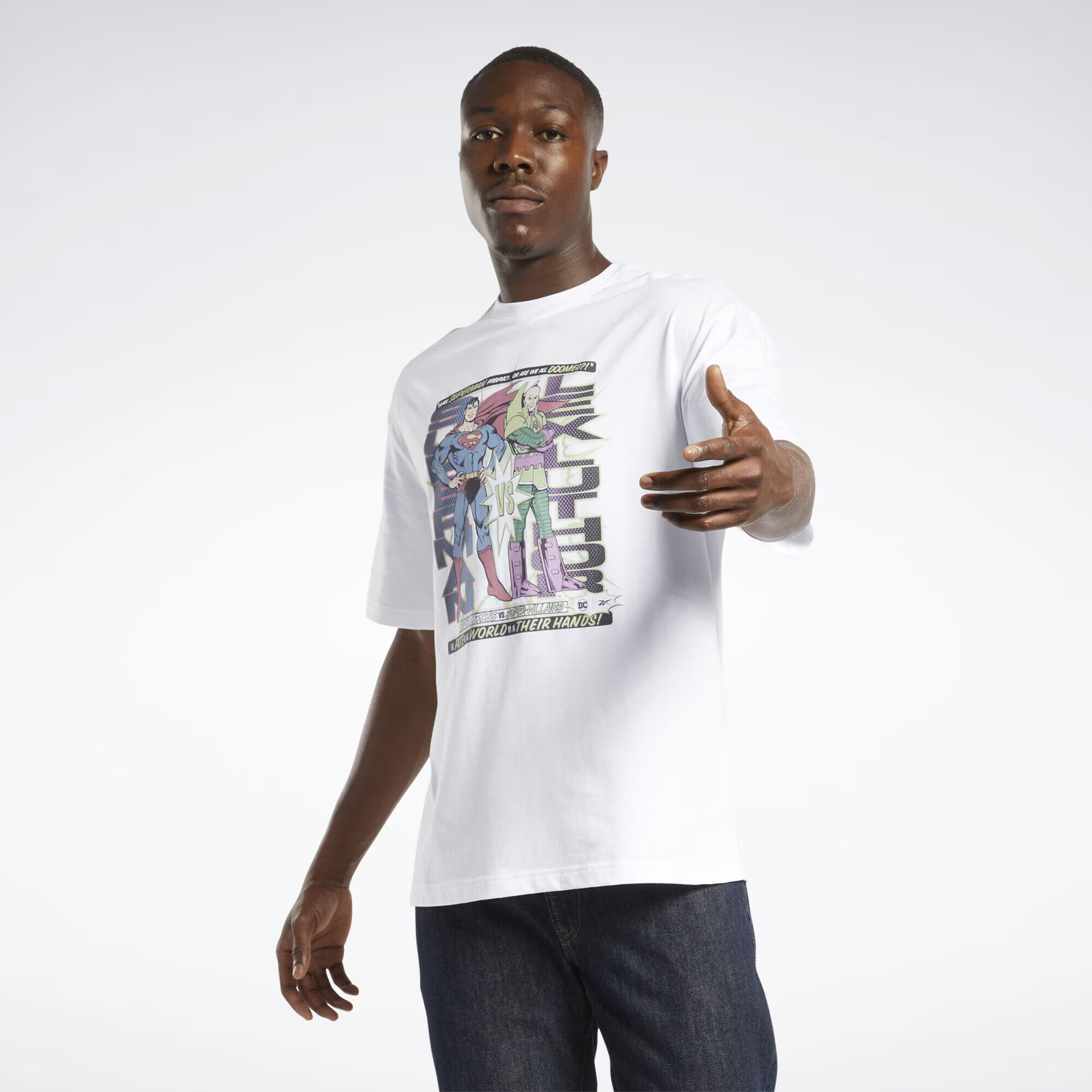 Reebok Classics Tricou 'DC Superman™ vs. Lex Luthor™ ' mai multe culori / alb - Pled.ro