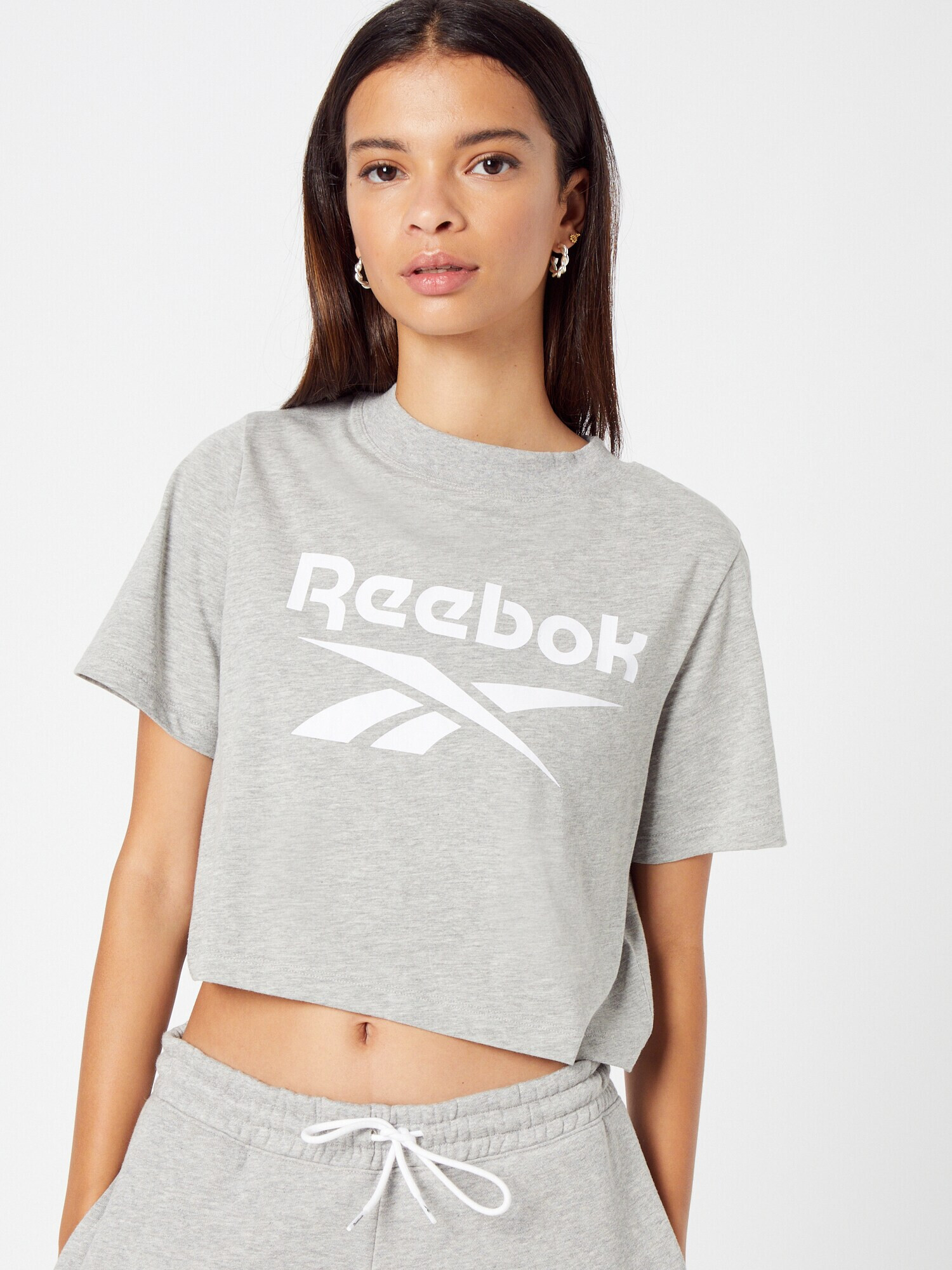 Reebok Classics Tricou gri amestecat / alb - Pled.ro