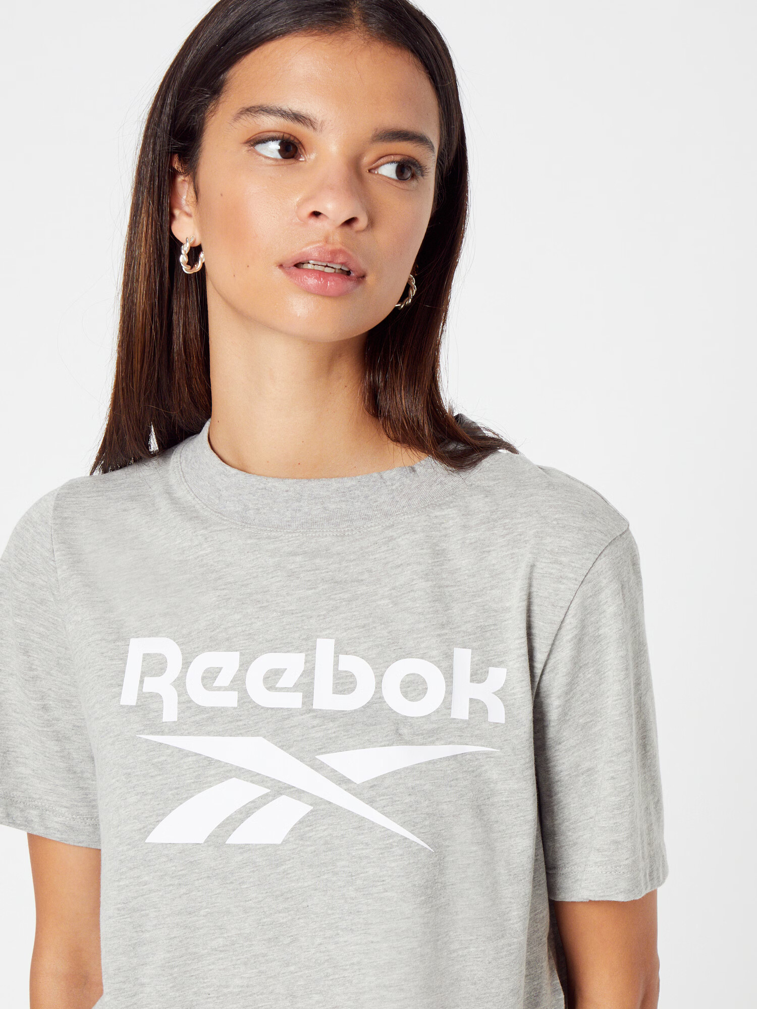 Reebok Classics Tricou gri amestecat / alb - Pled.ro