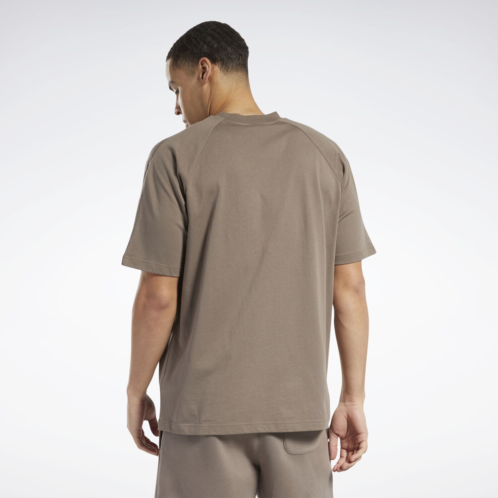 Reebok Classics Tricou gri taupe / alb - Pled.ro