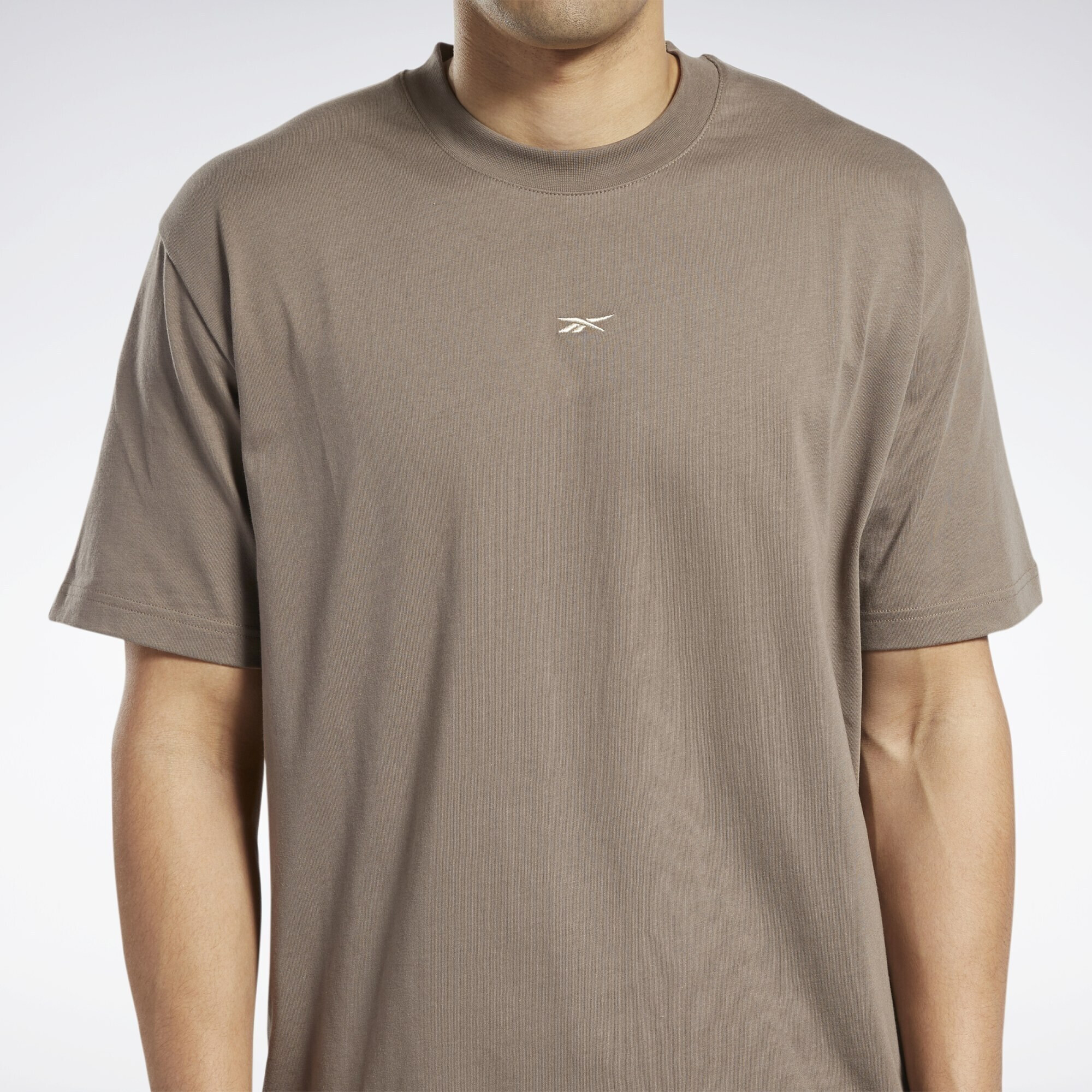 Reebok Classics Tricou gri taupe / alb - Pled.ro