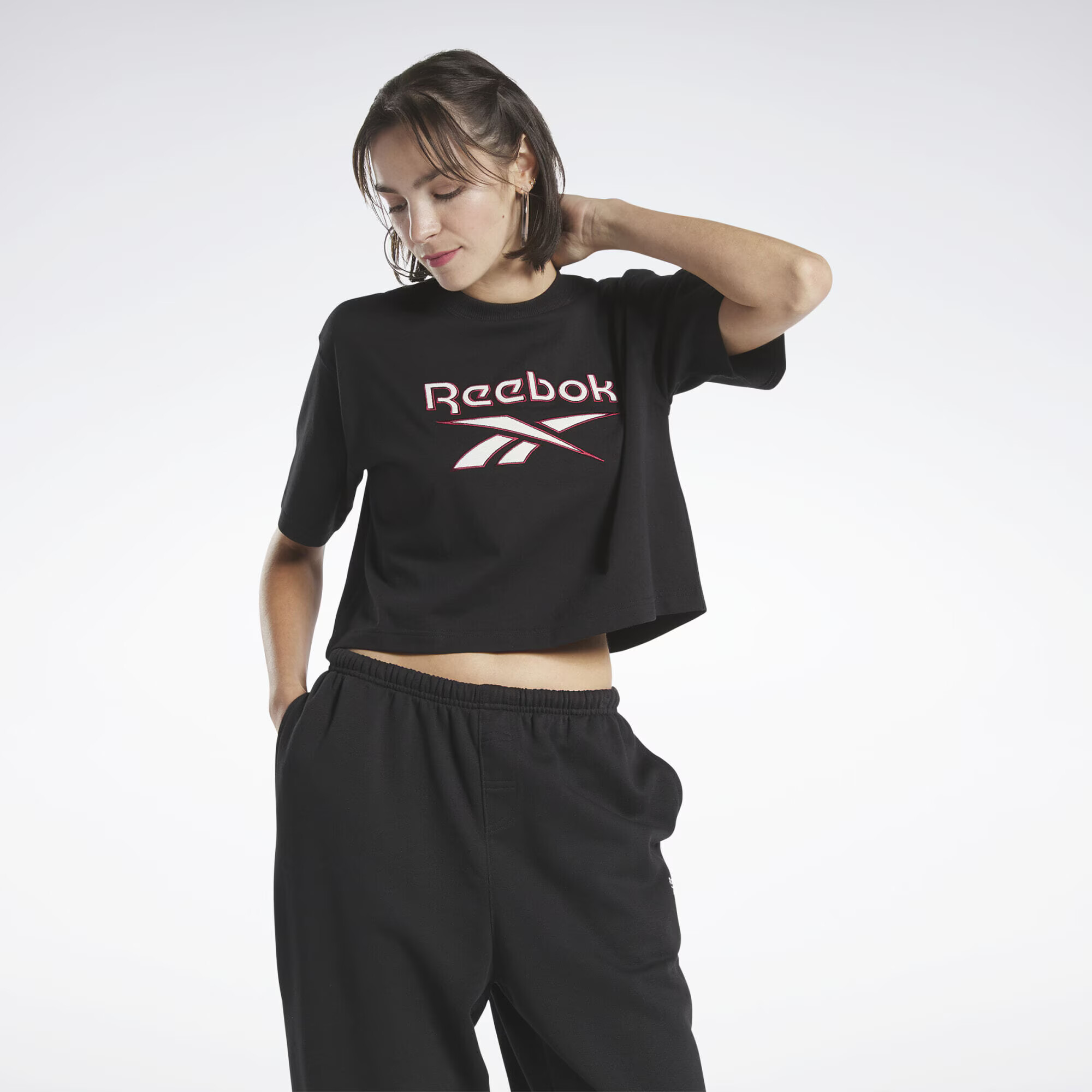 Reebok Classics Tricou roșu cireș / negru / alb - Pled.ro