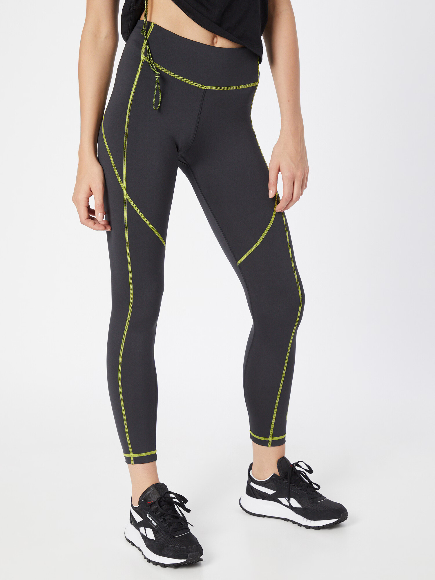 Reebok Pantaloni sport galben neon / negru - Pled.ro