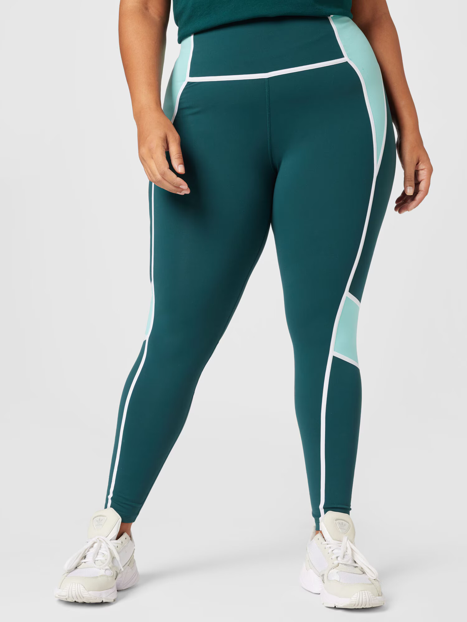 Reebok Pantaloni sport 'Lux' verde smarald / verde mentă / alb - Pled.ro