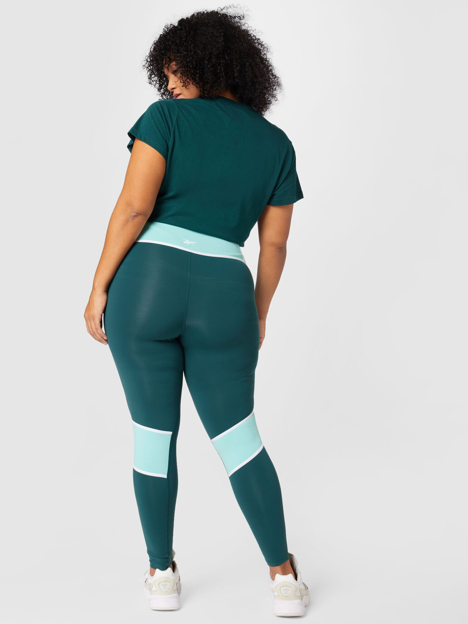 Reebok Pantaloni sport 'Lux' verde smarald / verde mentă / alb - Pled.ro