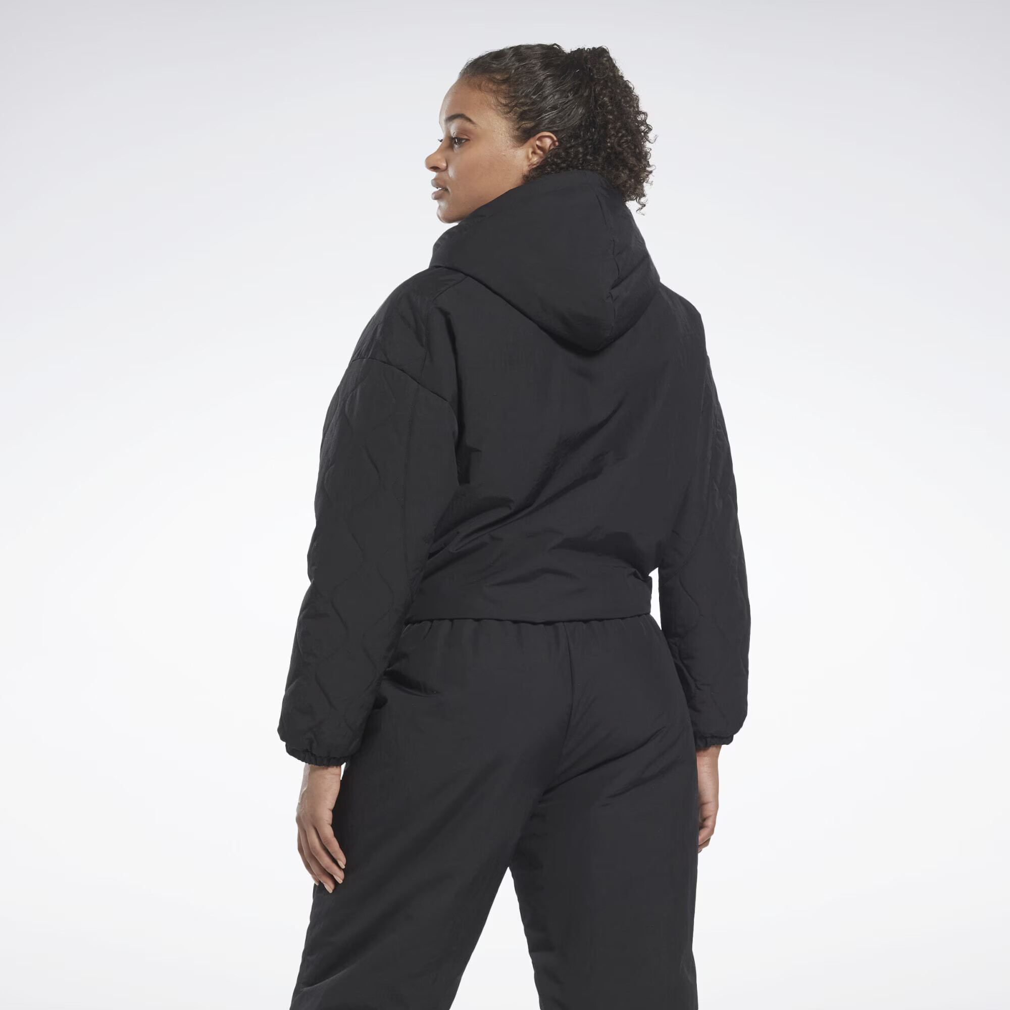 Reebok Sport Geacă sport negru / alb - Pled.ro