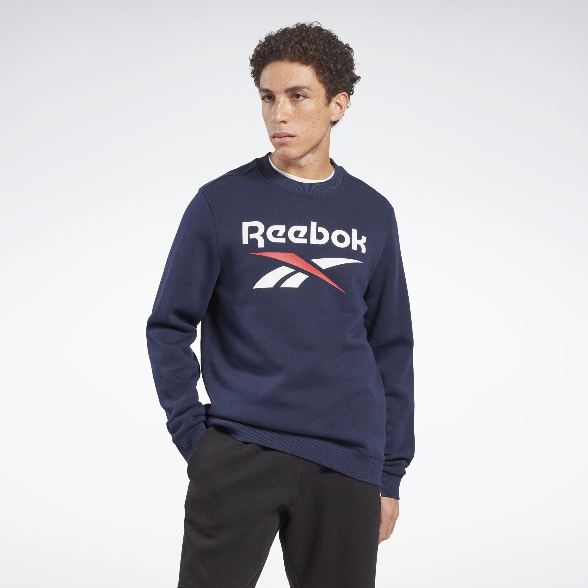 Reebok Sport Hanorac sport bleumarin / roșu / alb - Pled.ro