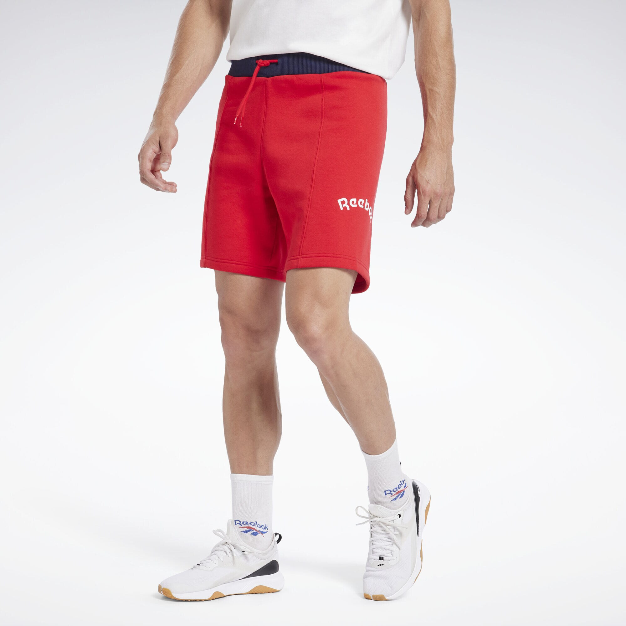 Reebok Pantaloni sport bleumarin / roșu - Pled.ro