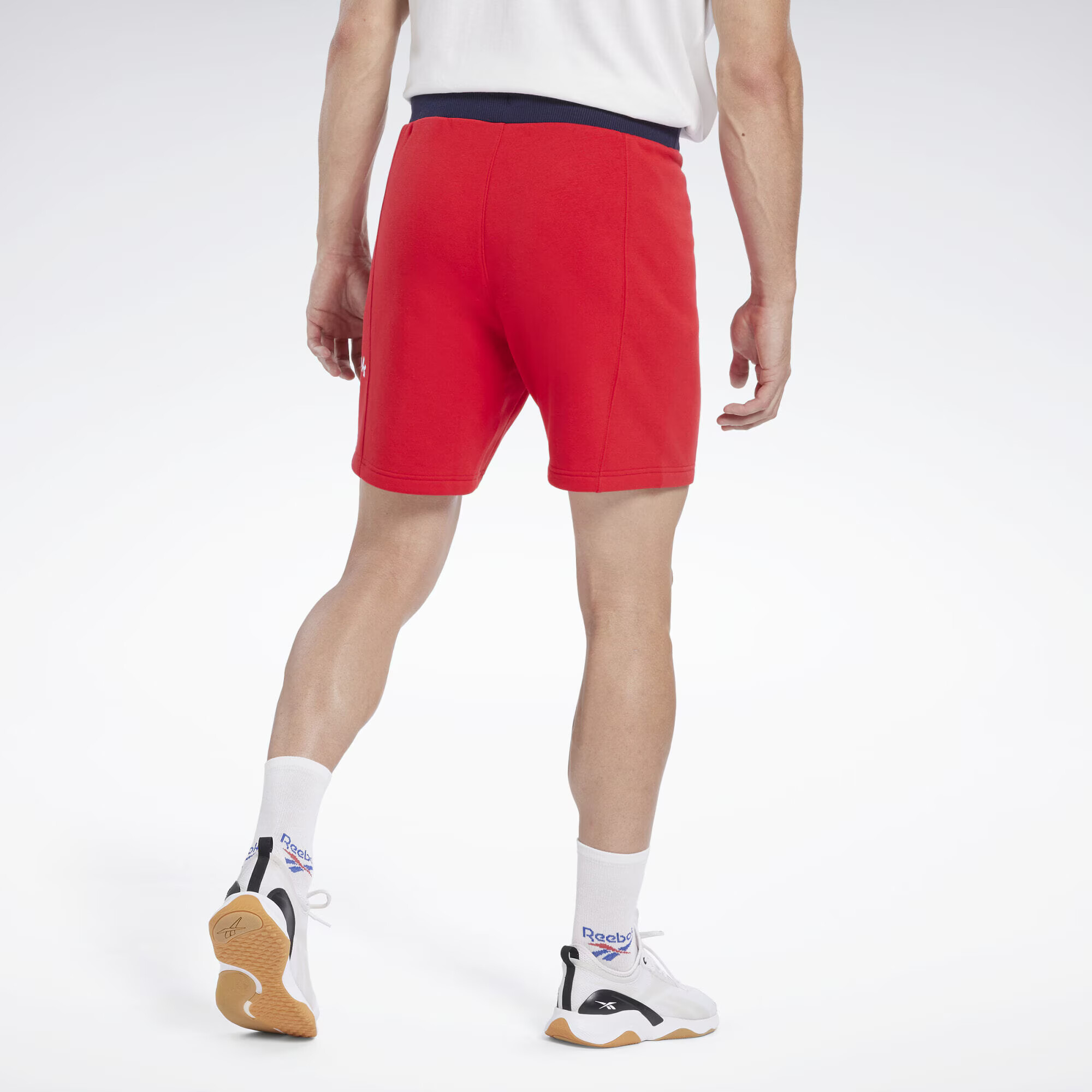 Reebok Pantaloni sport bleumarin / roșu - Pled.ro