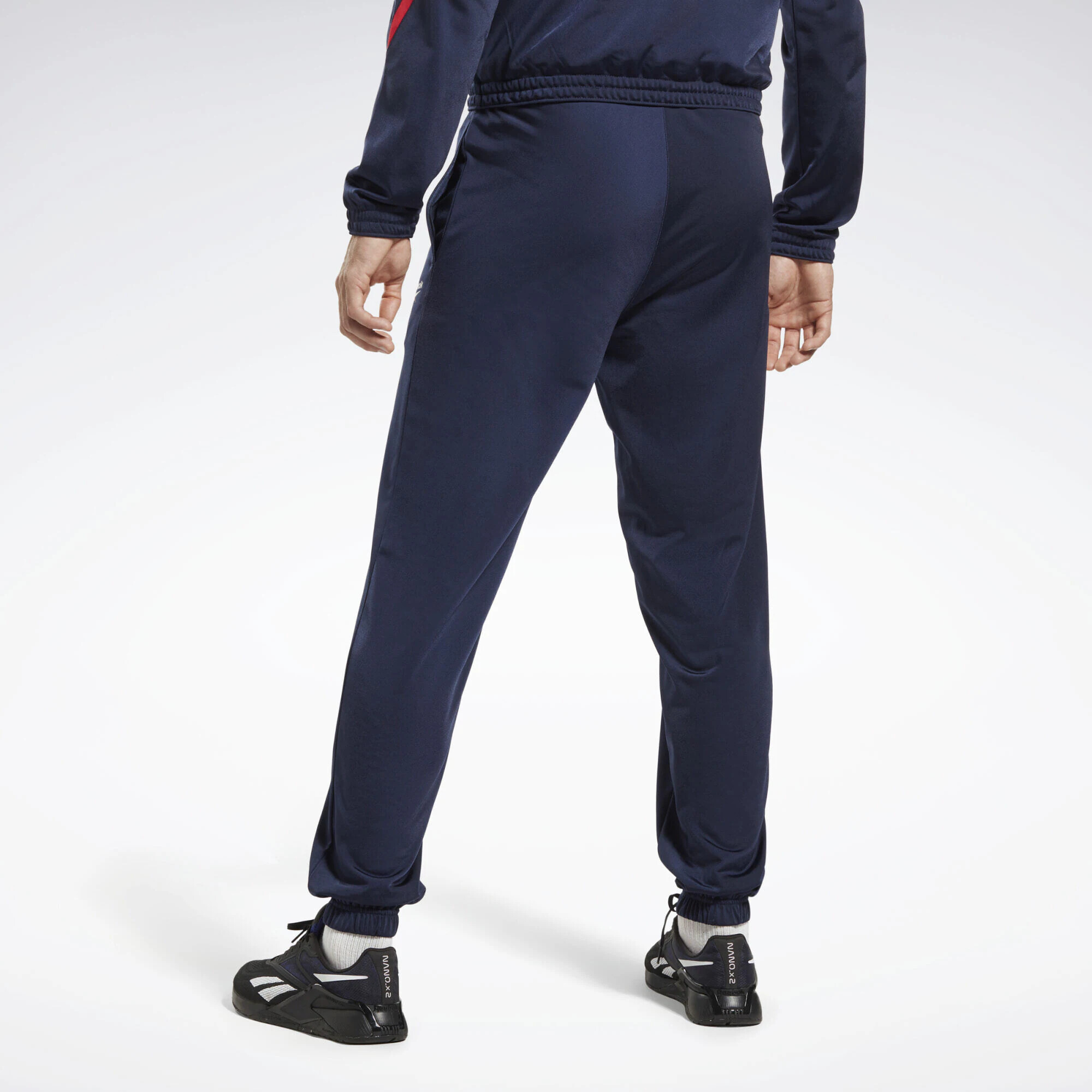 Reebok Pantaloni sport bleumarin / roșu cireș / alb - Pled.ro