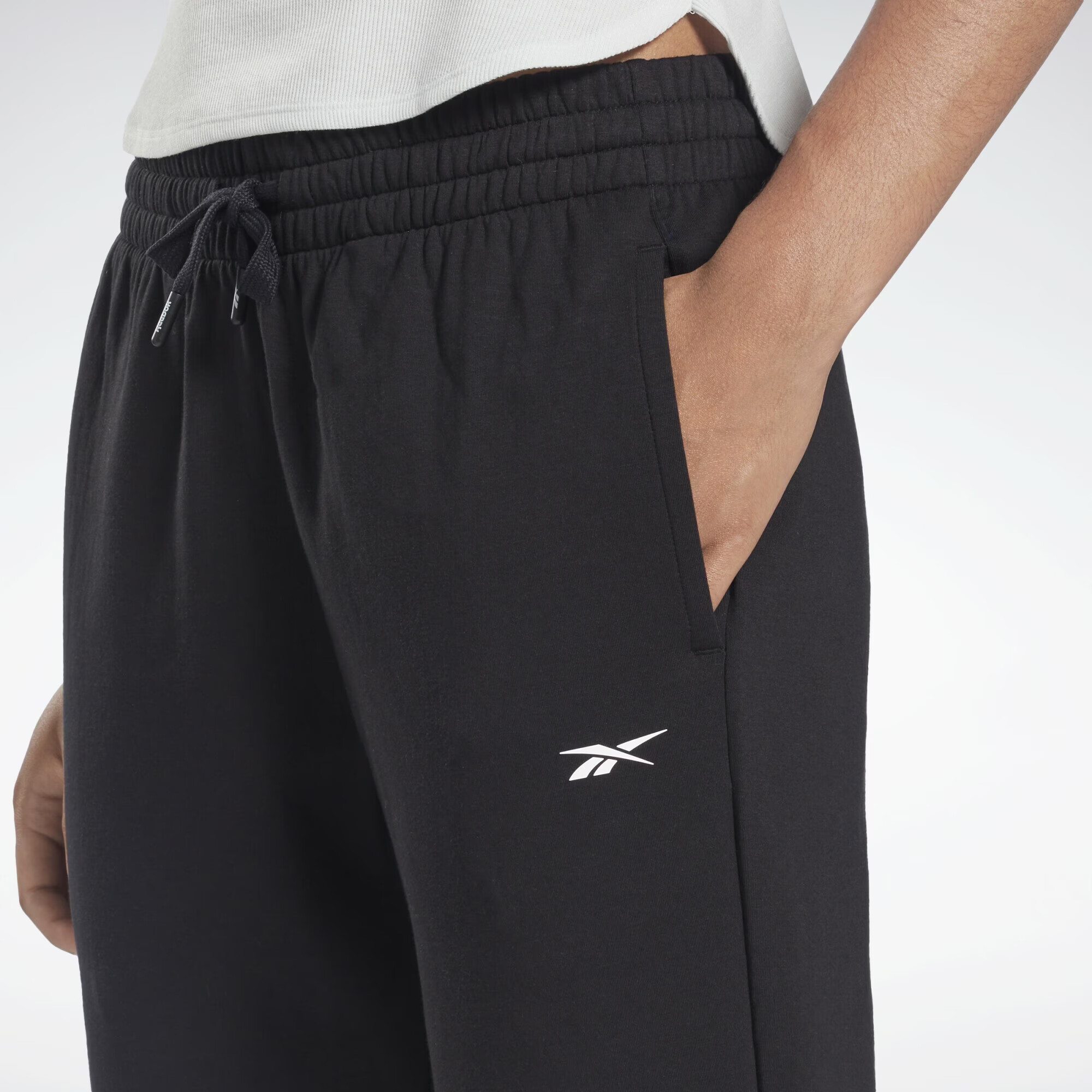 Reebok Sport Pantaloni sport 'DreamBlend' negru / alb - Pled.ro