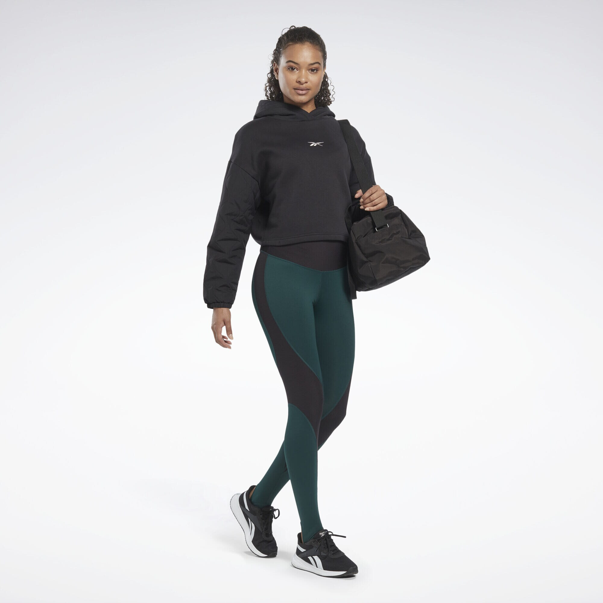 Reebok Pantaloni sport turcoaz / verde închis / negru - Pled.ro