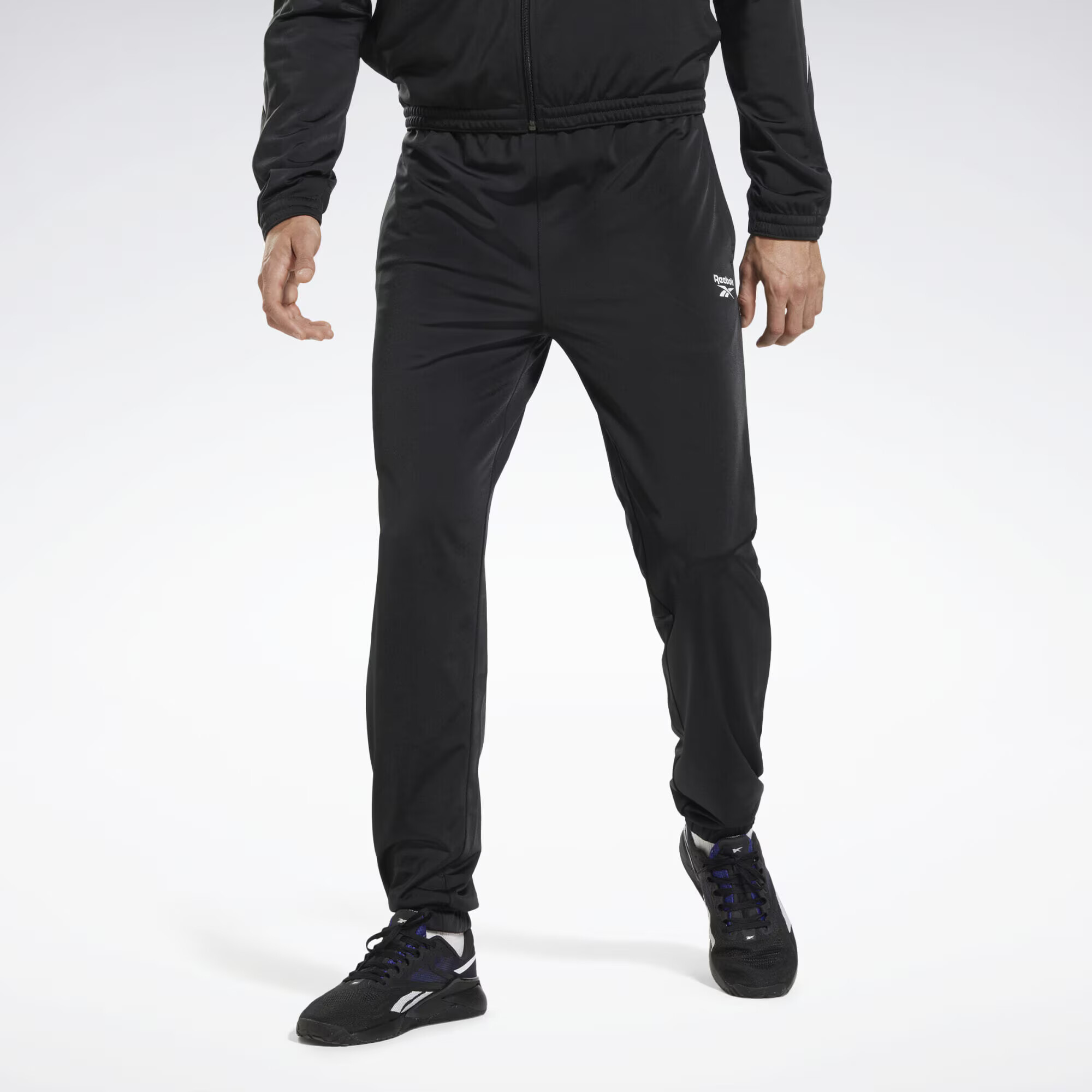 Reebok Pantaloni sport 'Identity Vector' negru / alb - Pled.ro