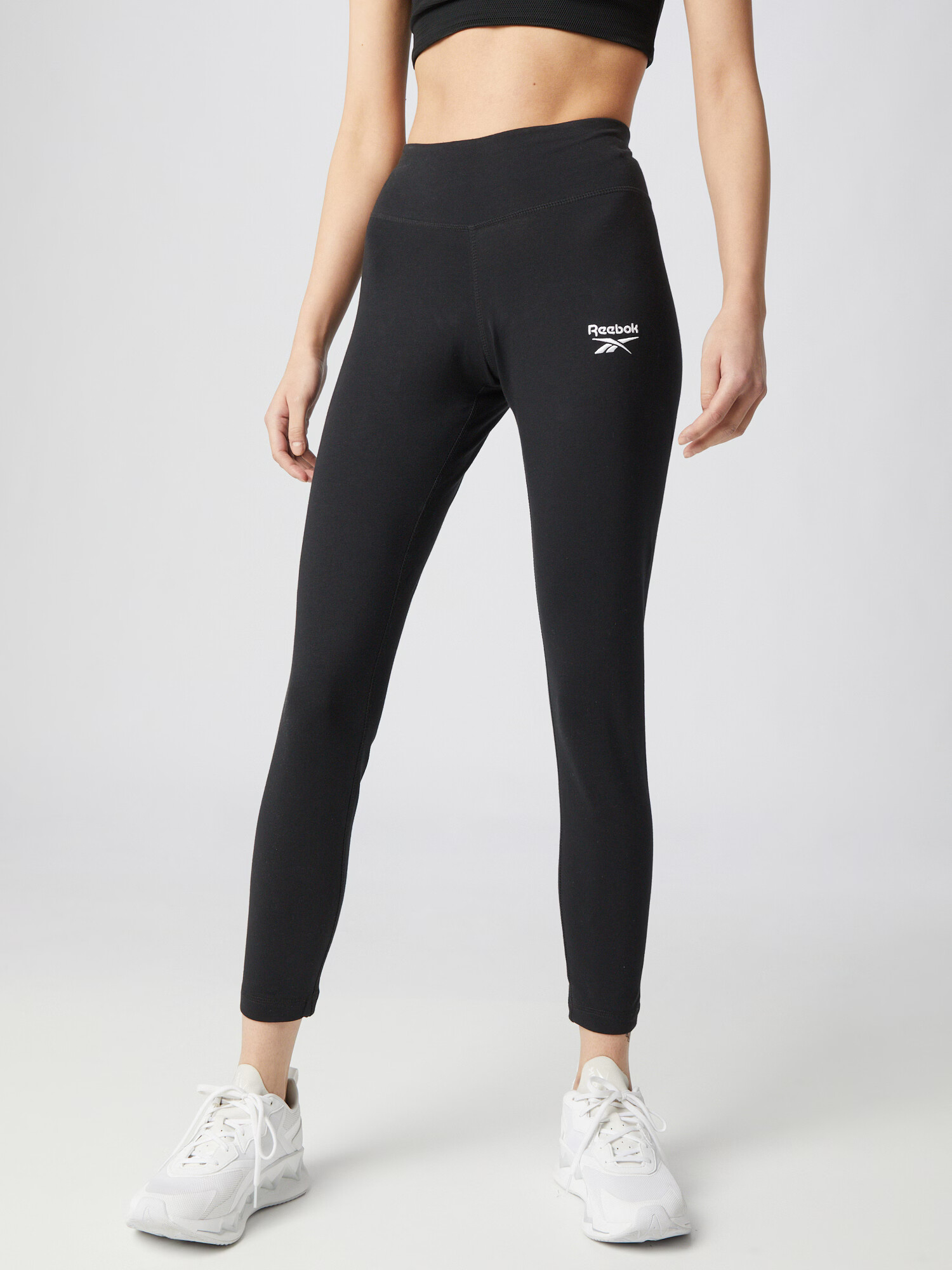 Reebok Leggings negru / alb - Pled.ro