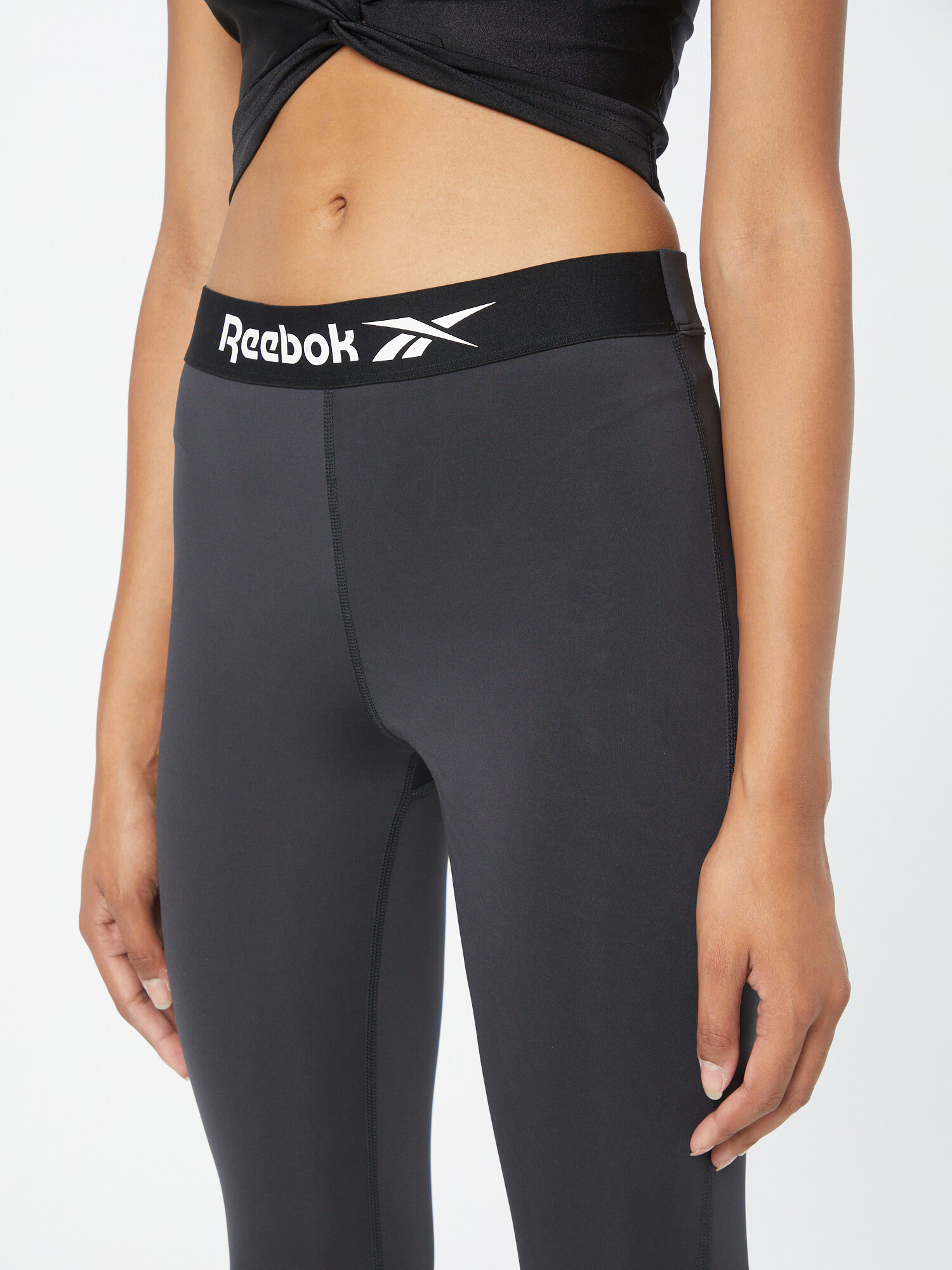 Reebok Pantaloni sport negru / alb - Pled.ro