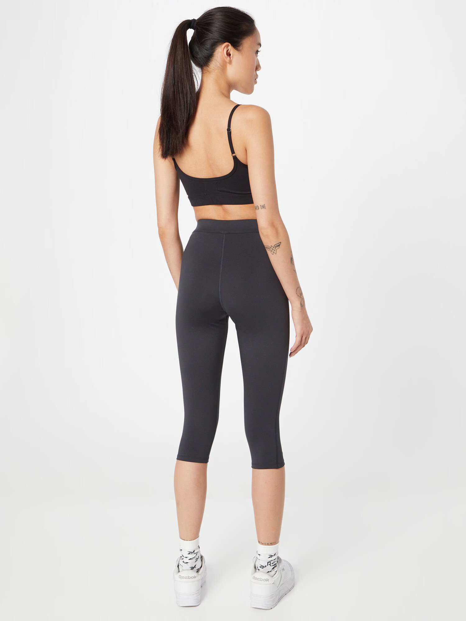 Reebok Sport Pantaloni sport negru / alb - Pled.ro