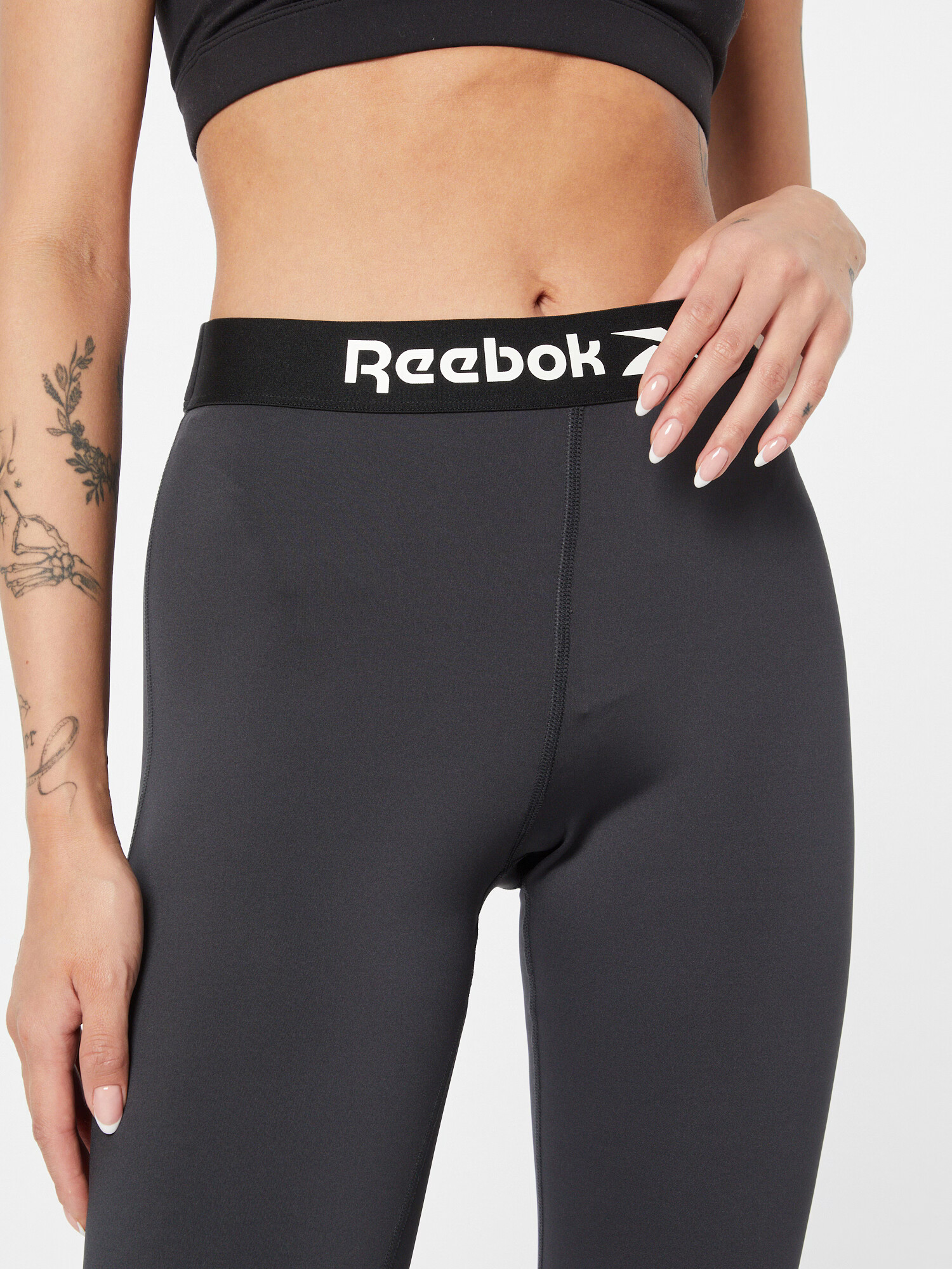 Reebok Sport Pantaloni sport negru / alb - Pled.ro