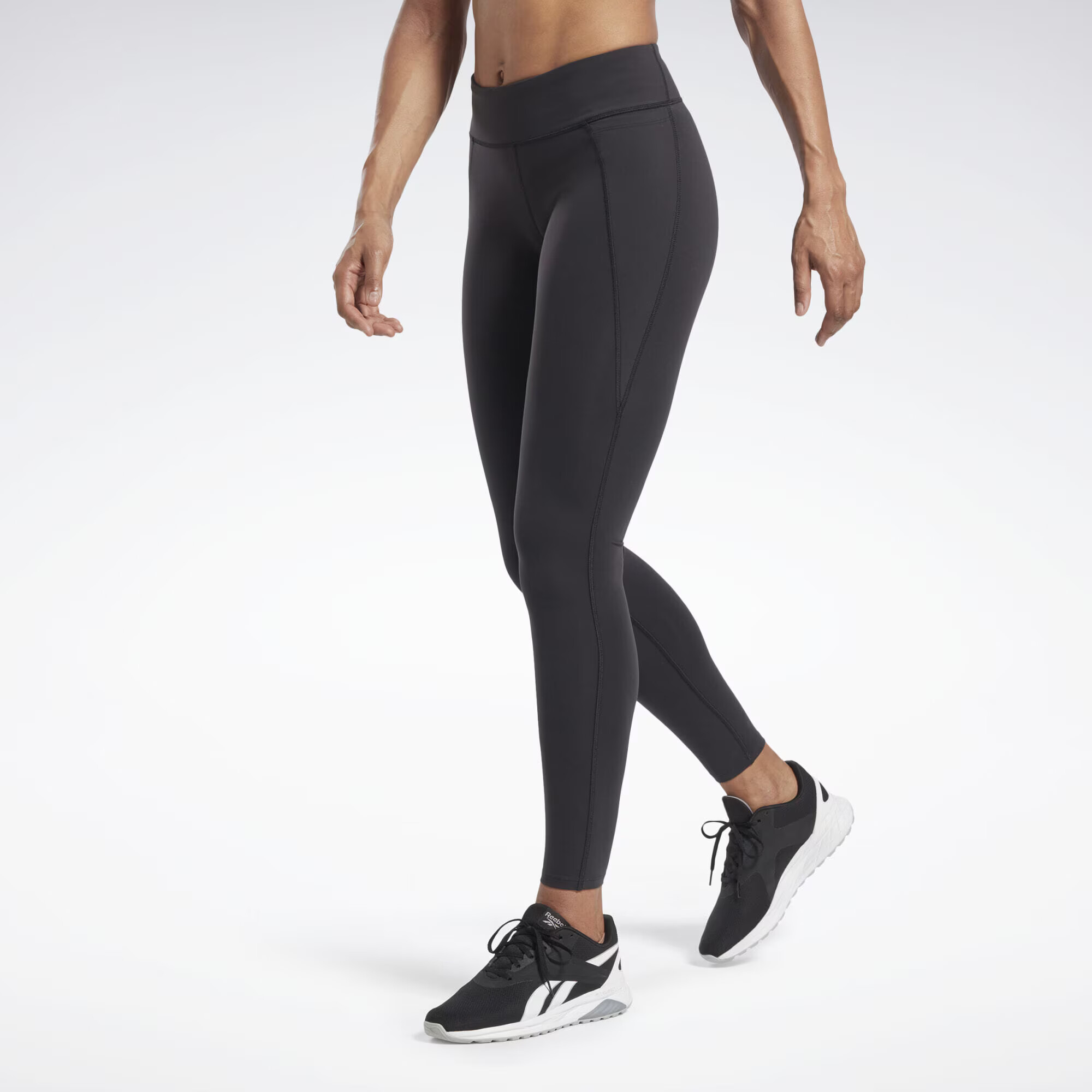 Reebok Pantaloni sport negru / alb - Pled.ro