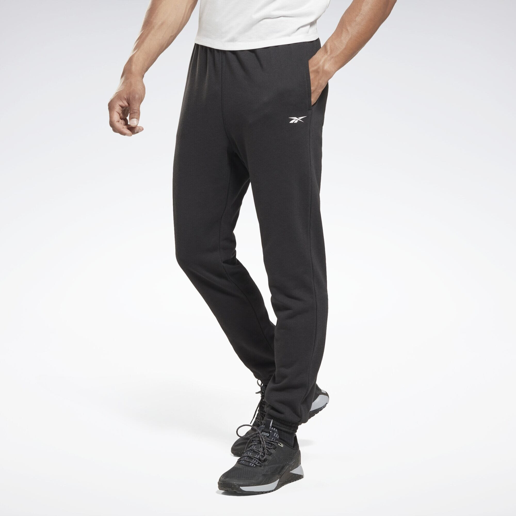 Reebok Sport Pantaloni sport negru / alb - Pled.ro