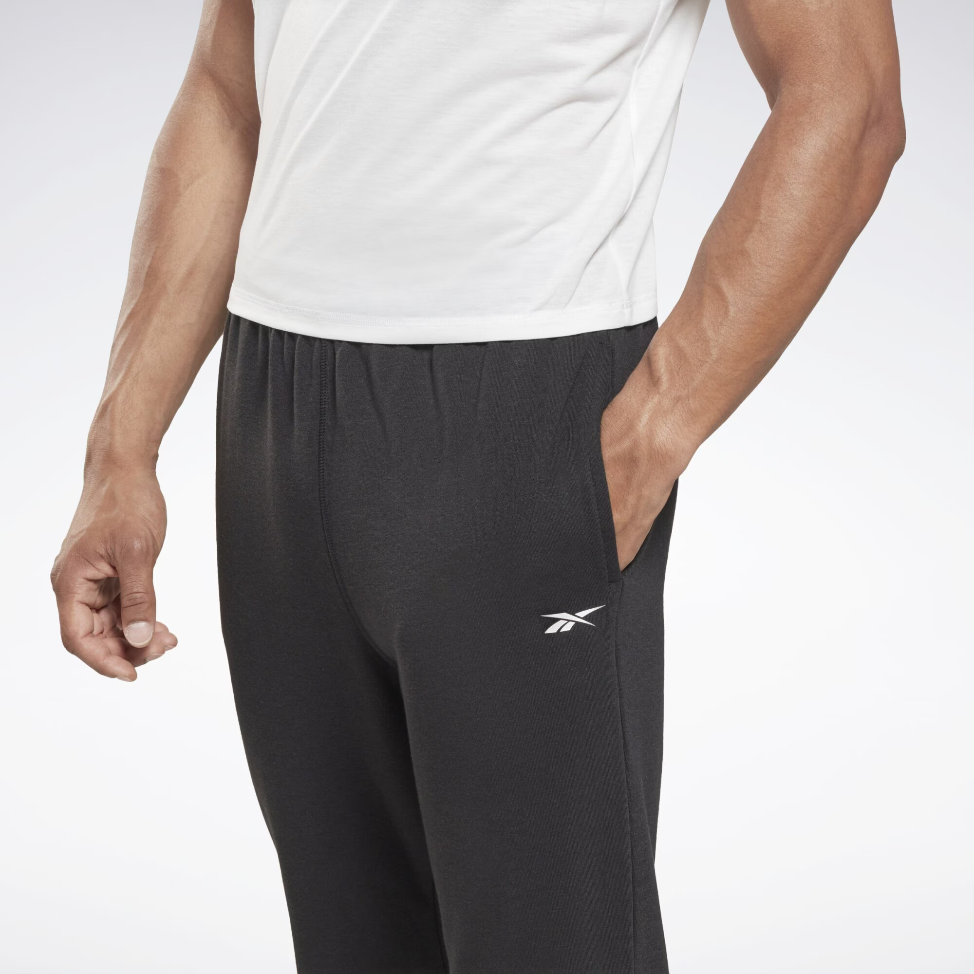 Reebok Sport Pantaloni sport negru / alb - Pled.ro