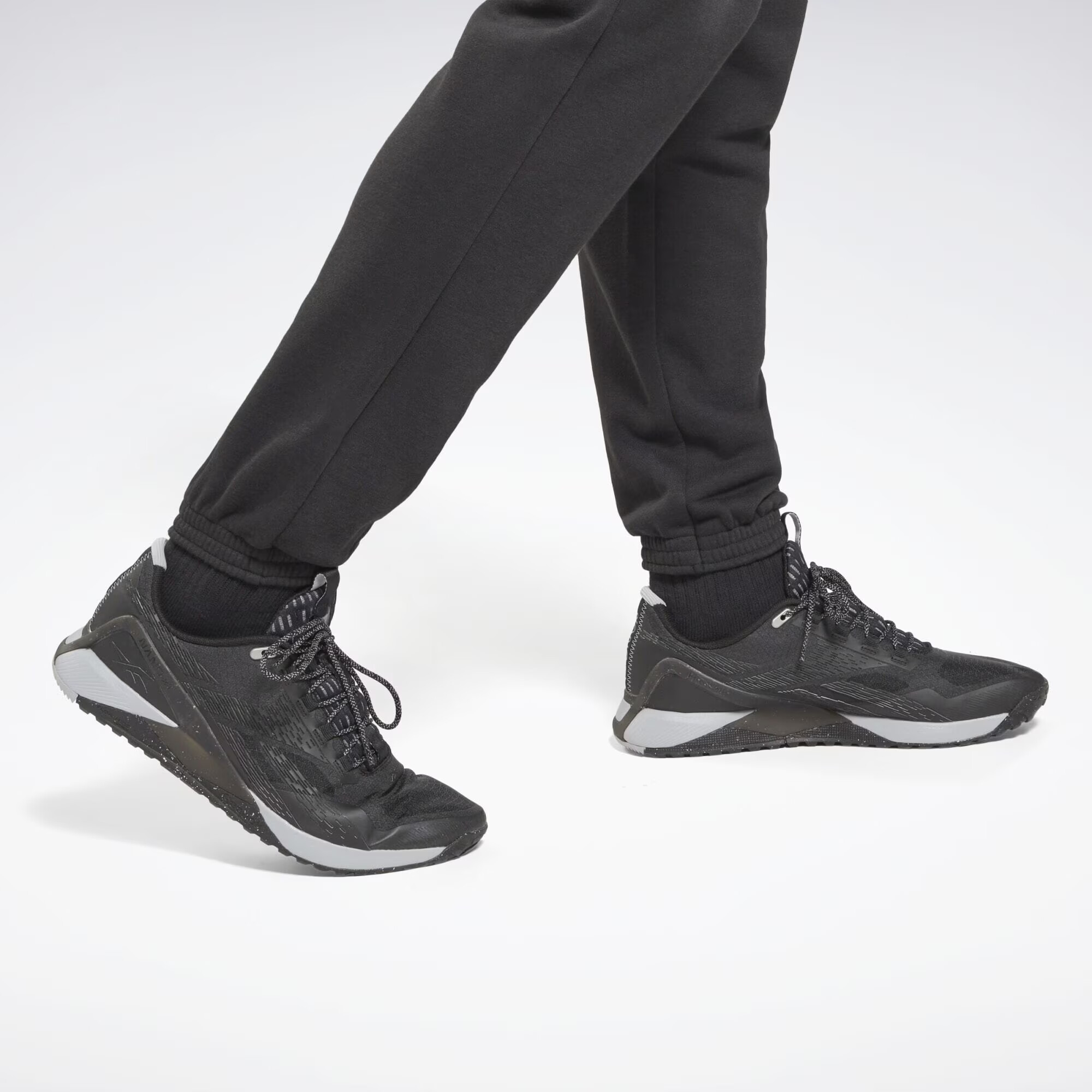 Reebok Sport Pantaloni sport negru / alb - Pled.ro