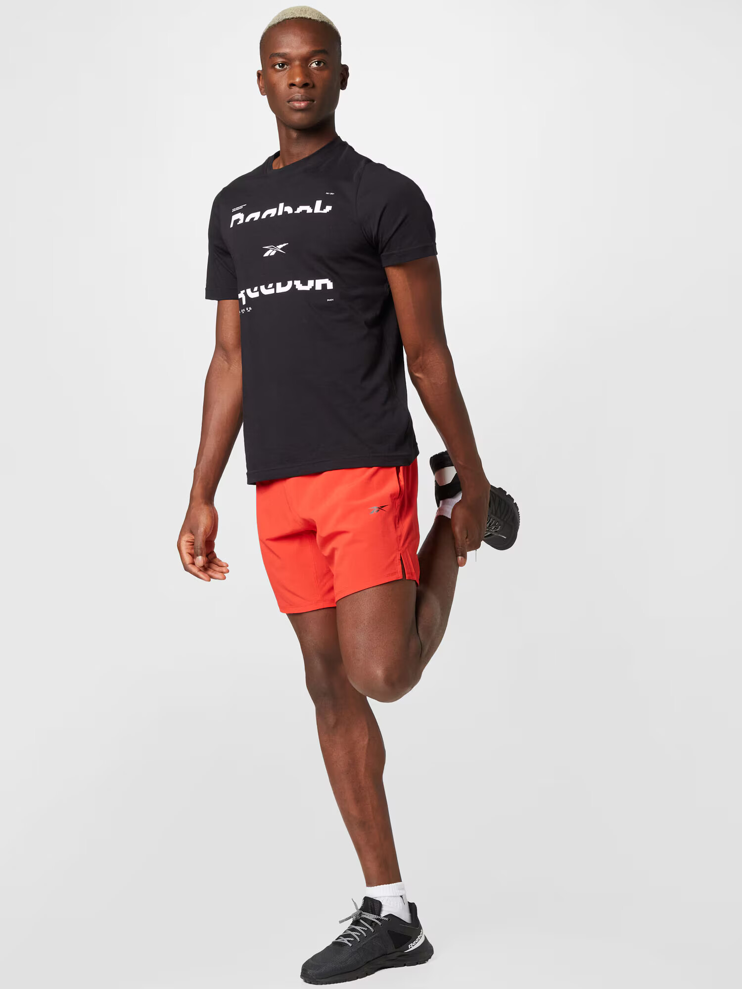 Reebok Sport Pantaloni sport roșu / negru - Pled.ro