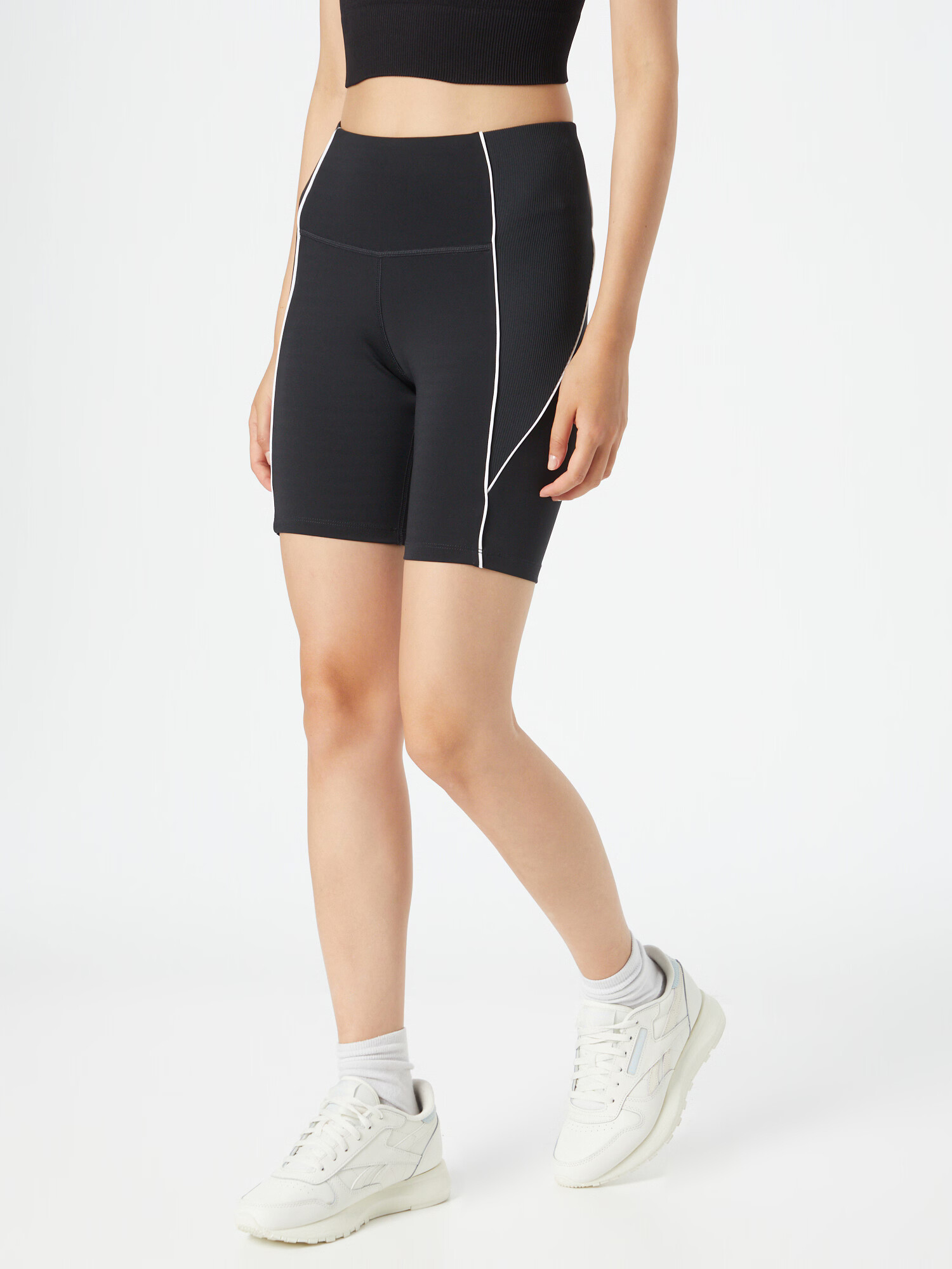 Reebok Sport Pantaloni sport 'Workout Ready' negru / alb - Pled.ro