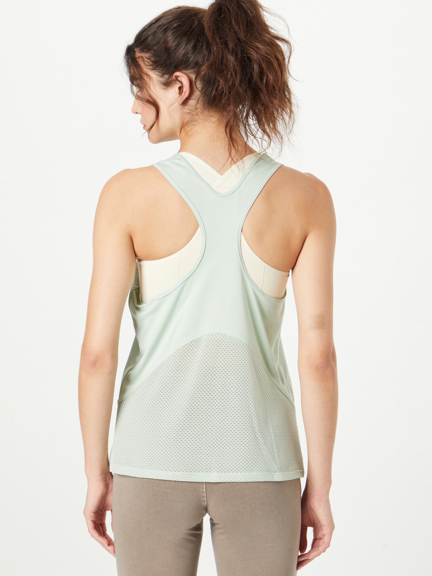 Reebok Sport Sport top gri / verde pastel - Pled.ro