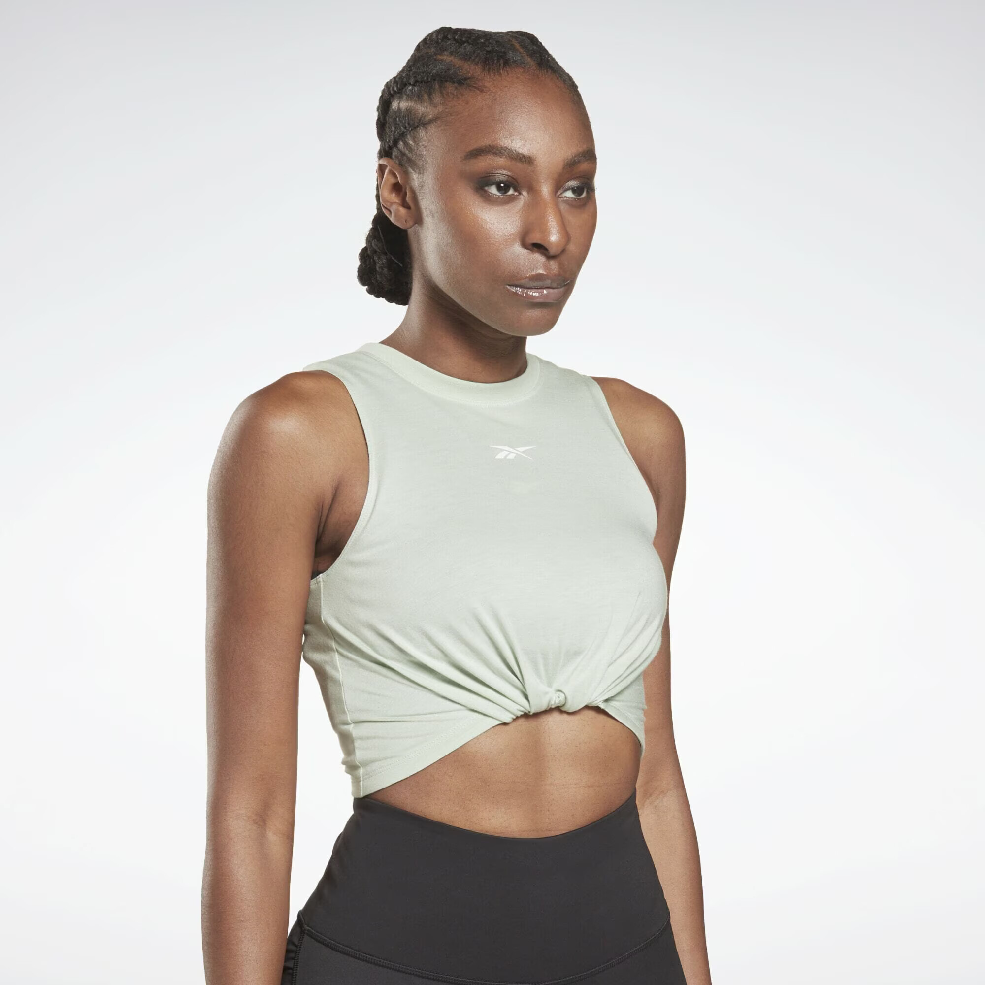 Reebok Sport Sport top 'Studio Gathered Solid' verde - Pled.ro