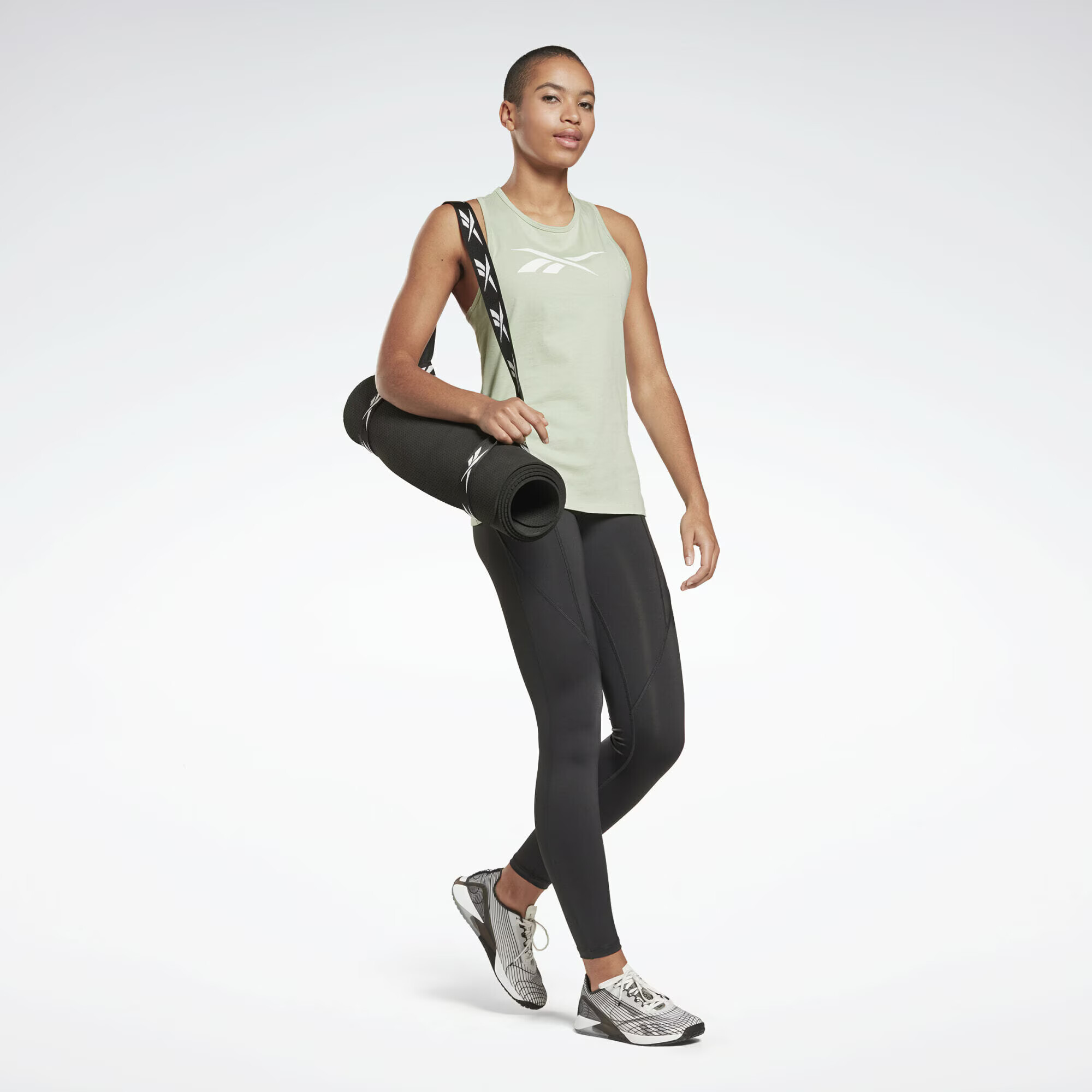 Reebok Sport Sport top ' Training Essentials ' verde / alb - Pled.ro