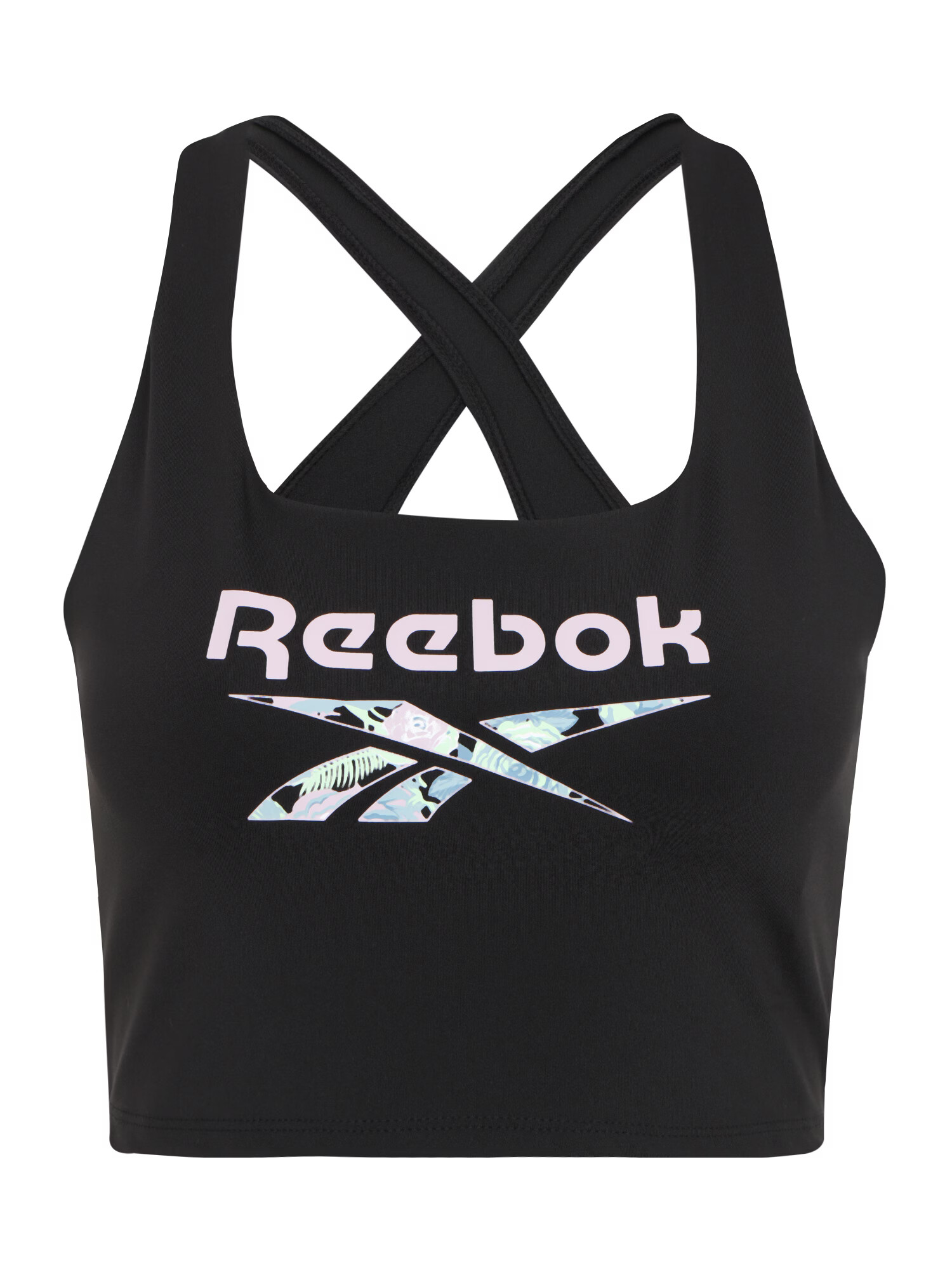 Reebok Sport Sutien sport albastru deschis / verde deschis / roz deschis / negru - Pled.ro