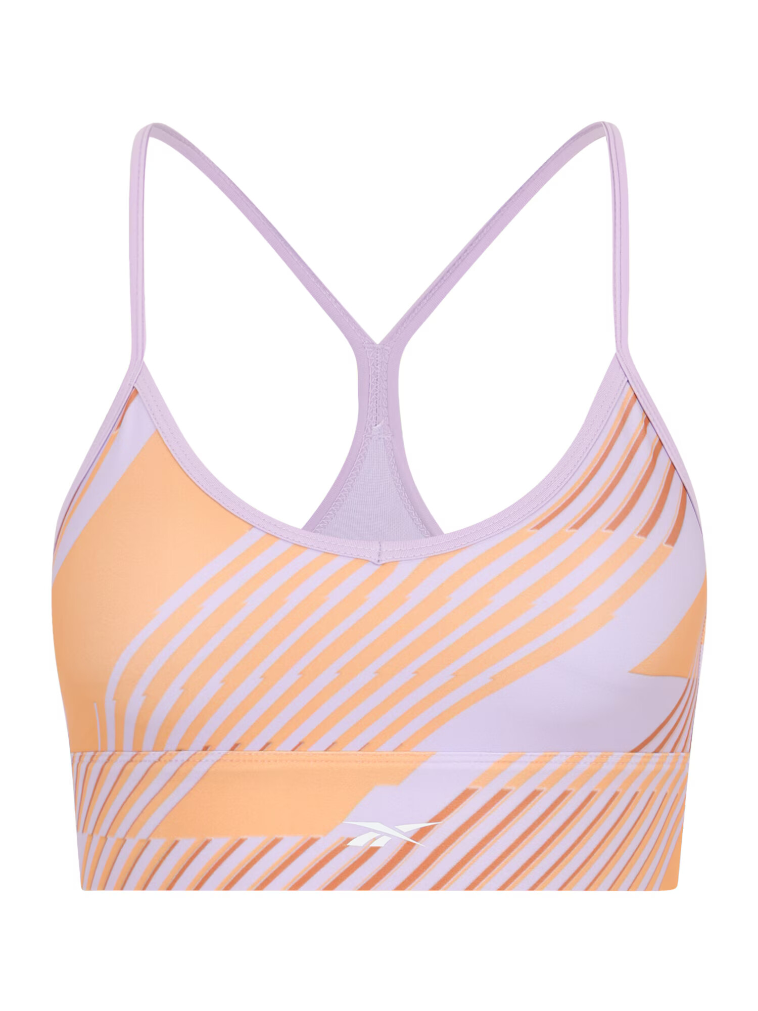 Reebok Sport Sutien sport maro / maro cappuccino / mov pastel / alb - Pled.ro