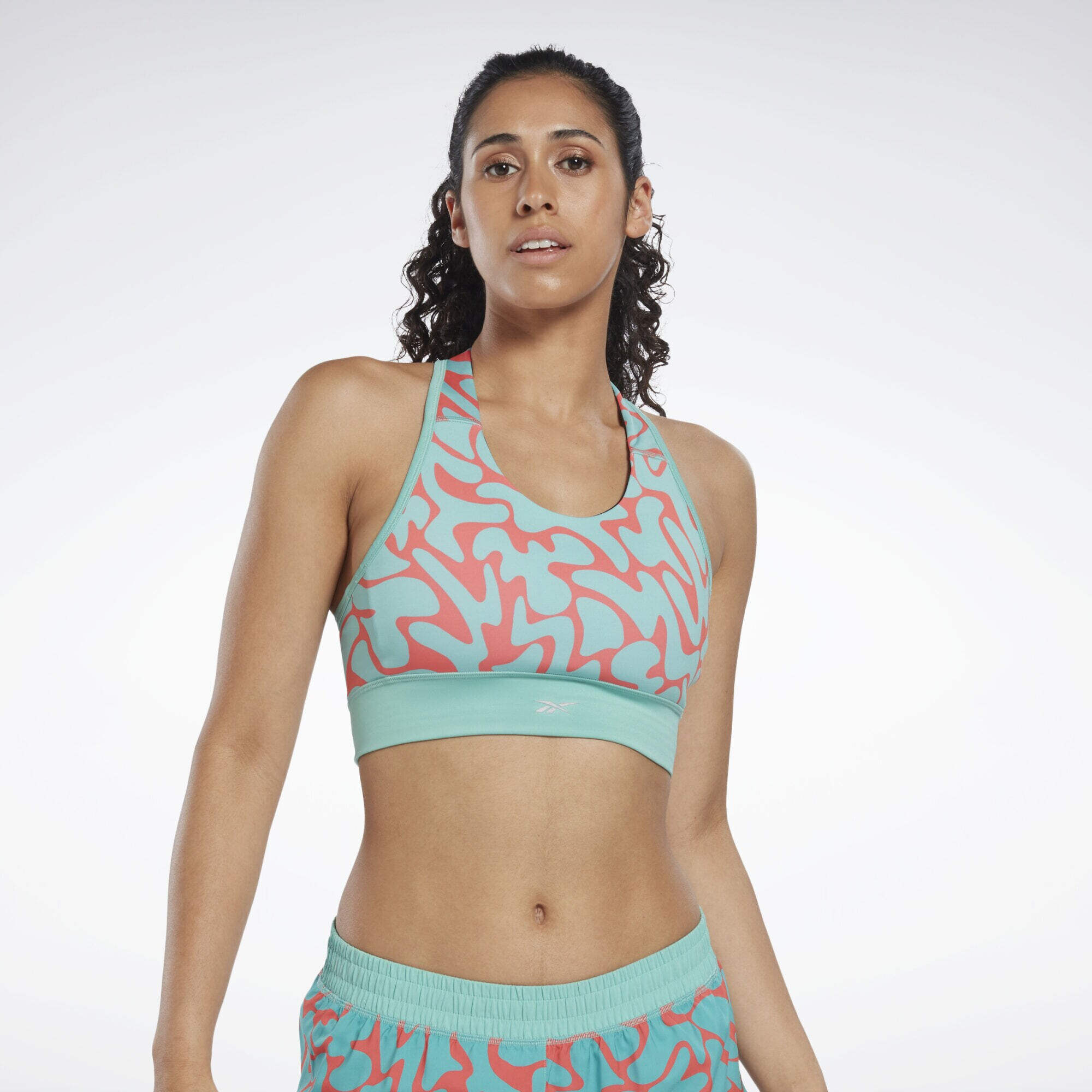 Reebok Sport Sutien sport turcoaz / portocaliu - Pled.ro