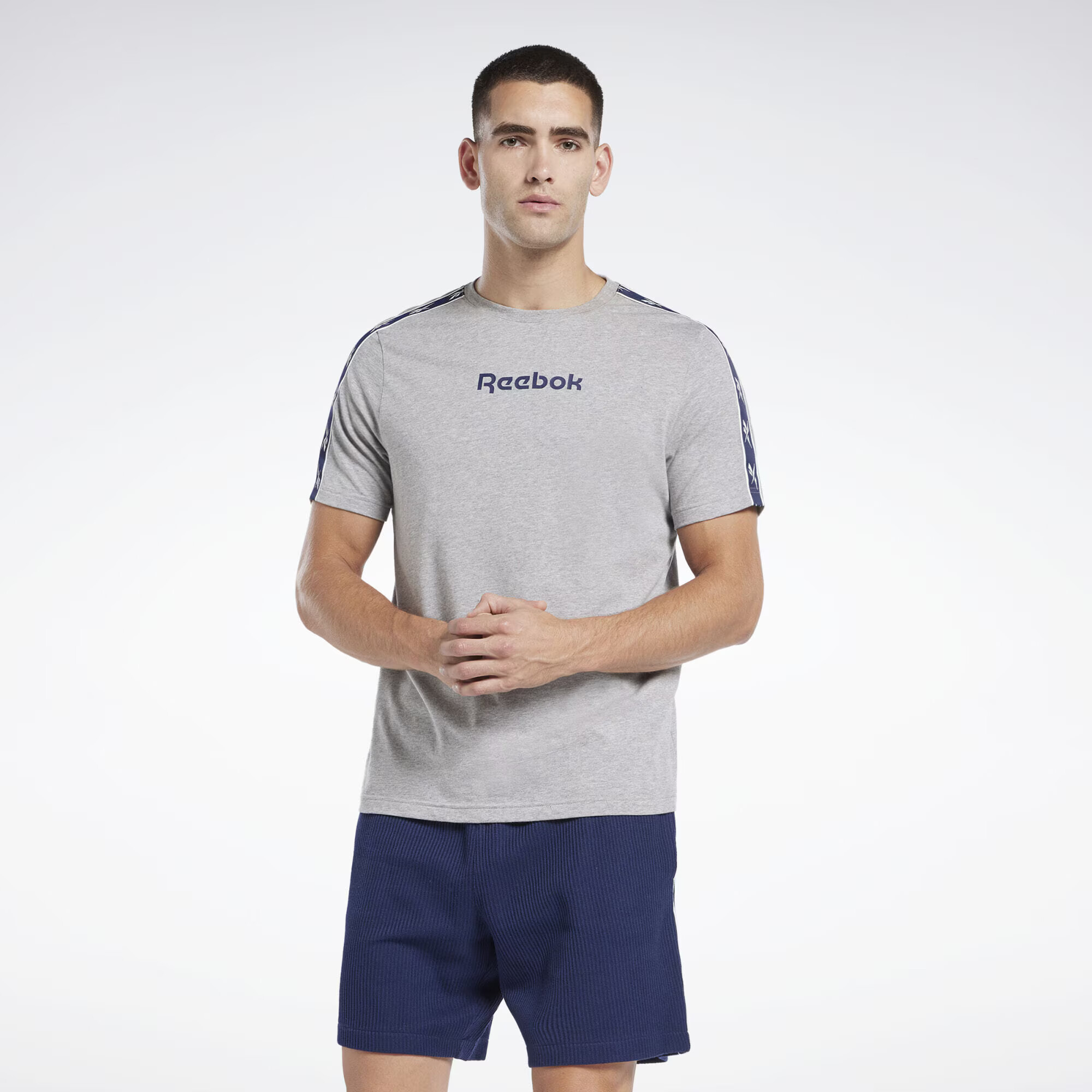 Reebok Sport Tricou funcțional albastru noapte / gri amestecat - Pled.ro