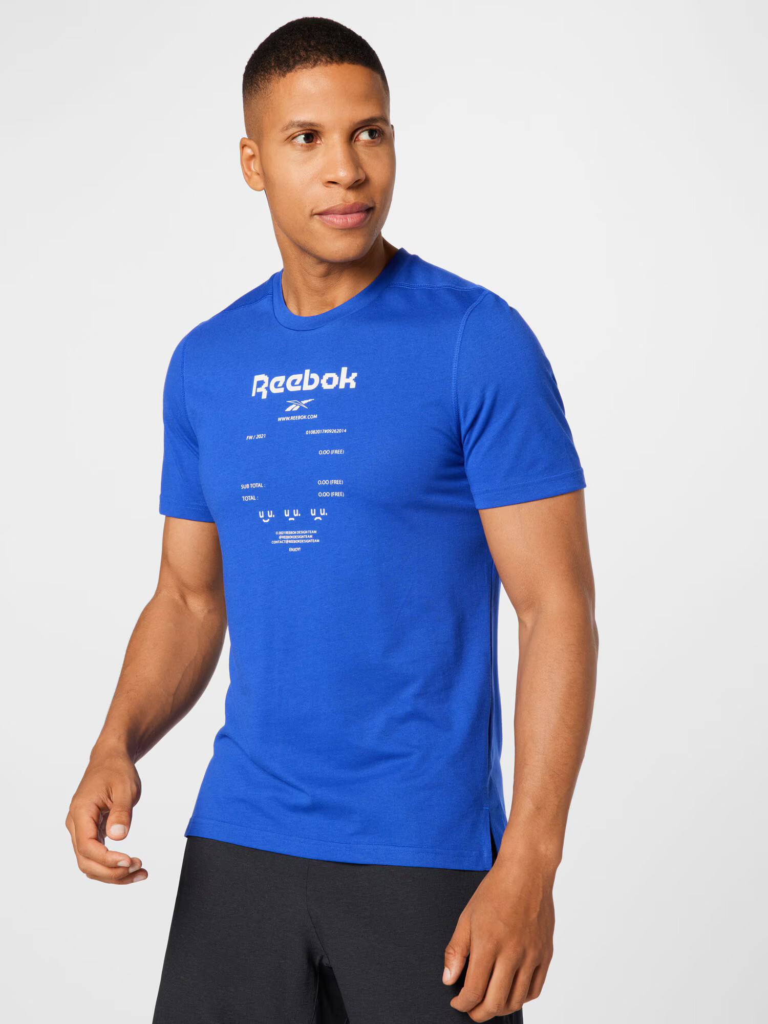 Reebok Sport Tricou funcțional albastru regal / alb - Pled.ro