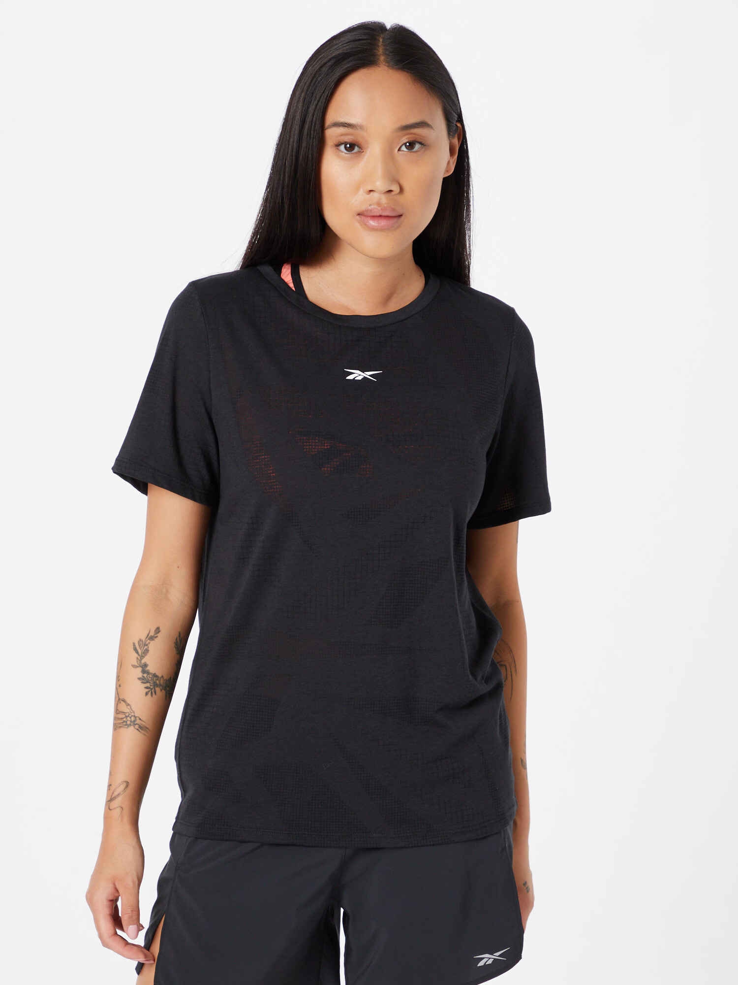 Reebok Sport Tricou funcțional 'Burnout' negru / alb - Pled.ro