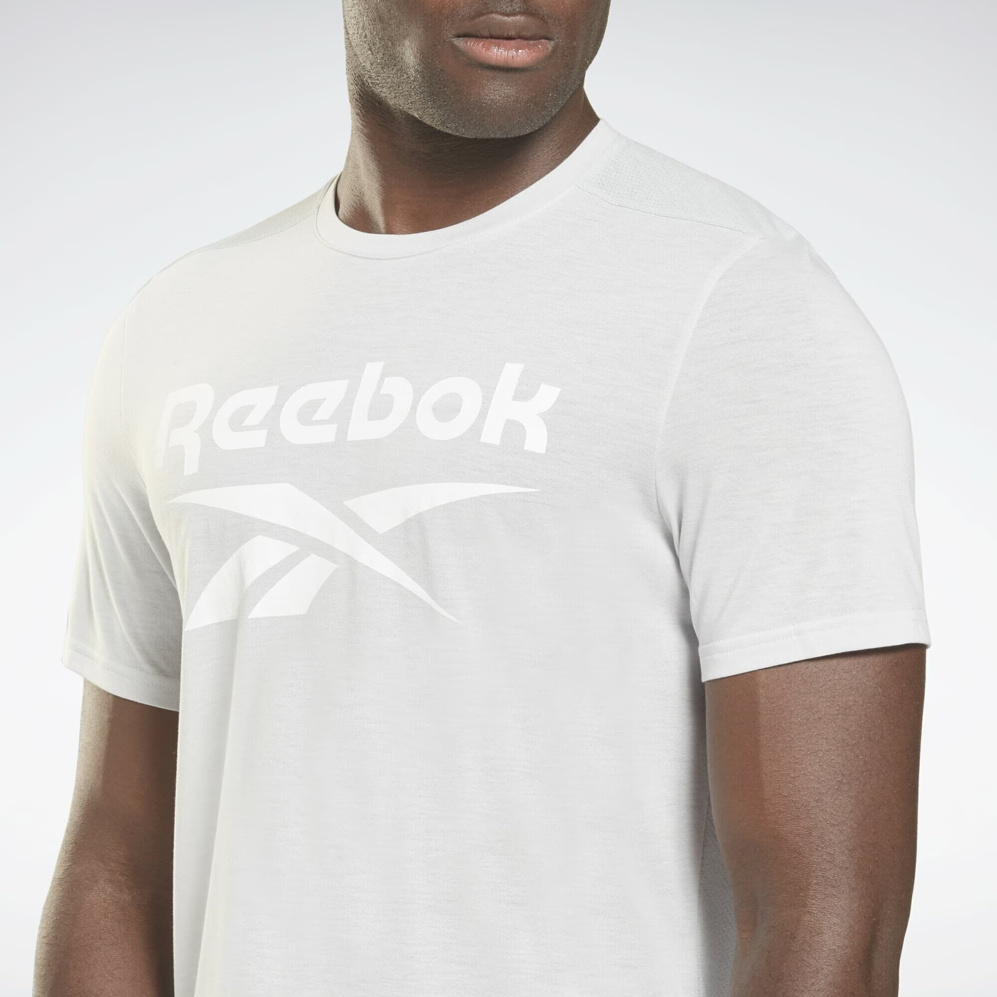 Reebok Sport Tricou funcțional gri deschis / alb - Pled.ro