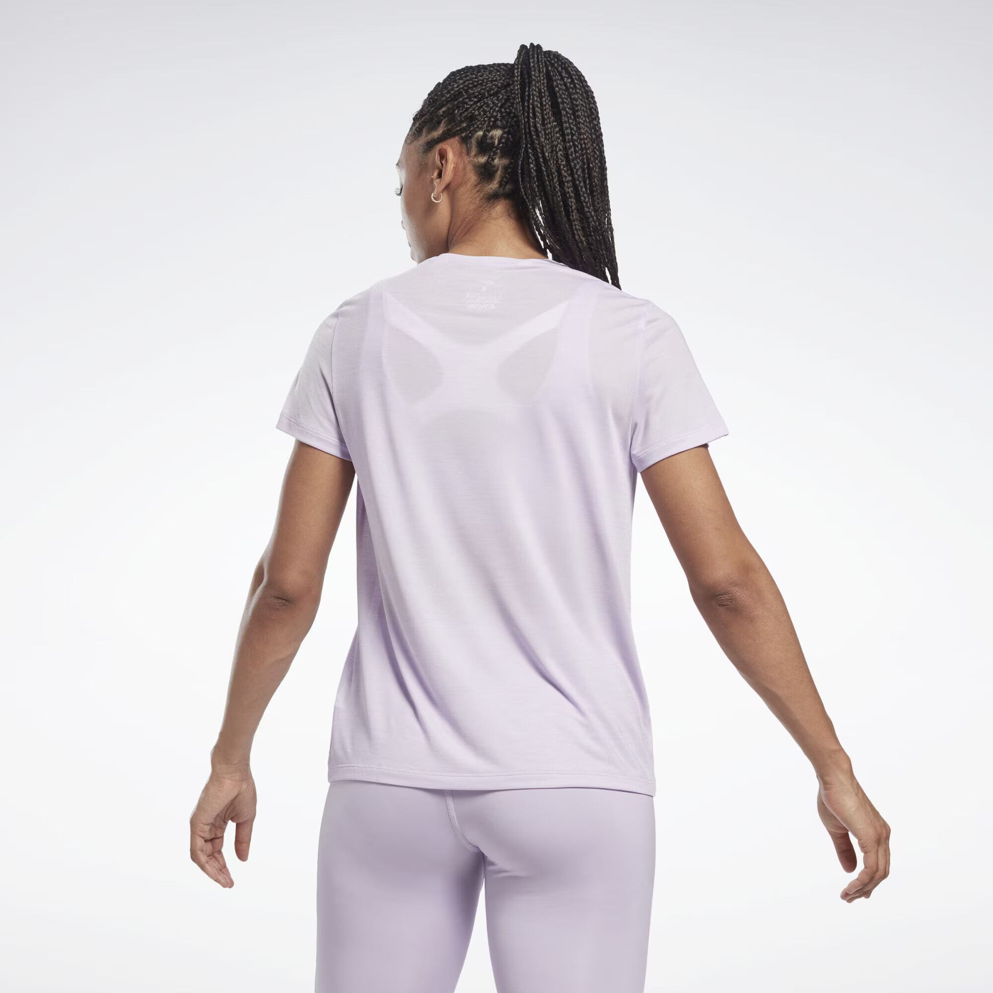 Reebok Sport Tricou funcțional mov pastel / alb - Pled.ro