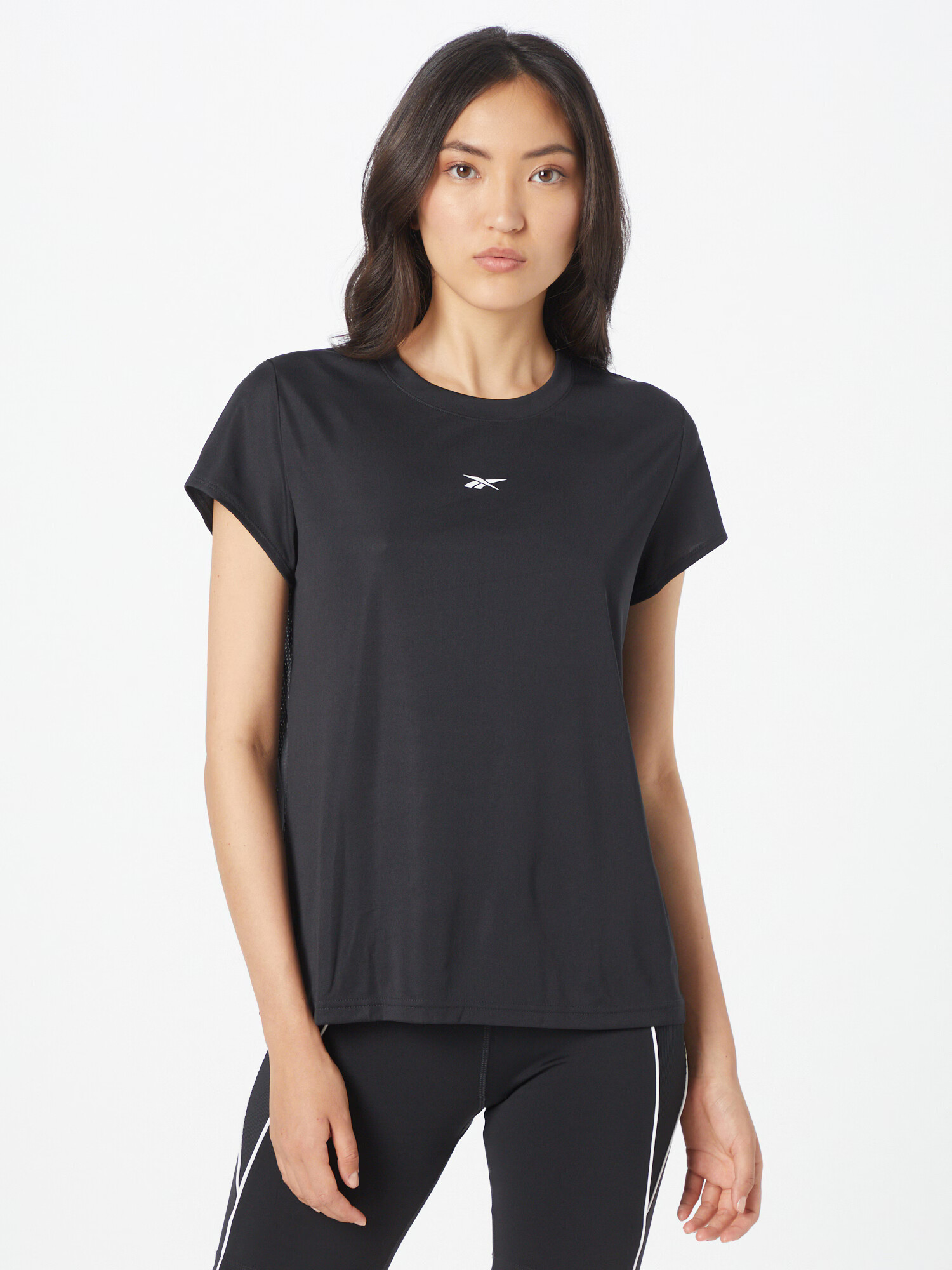 Reebok Sport Tricou funcțional negru / alb - Pled.ro