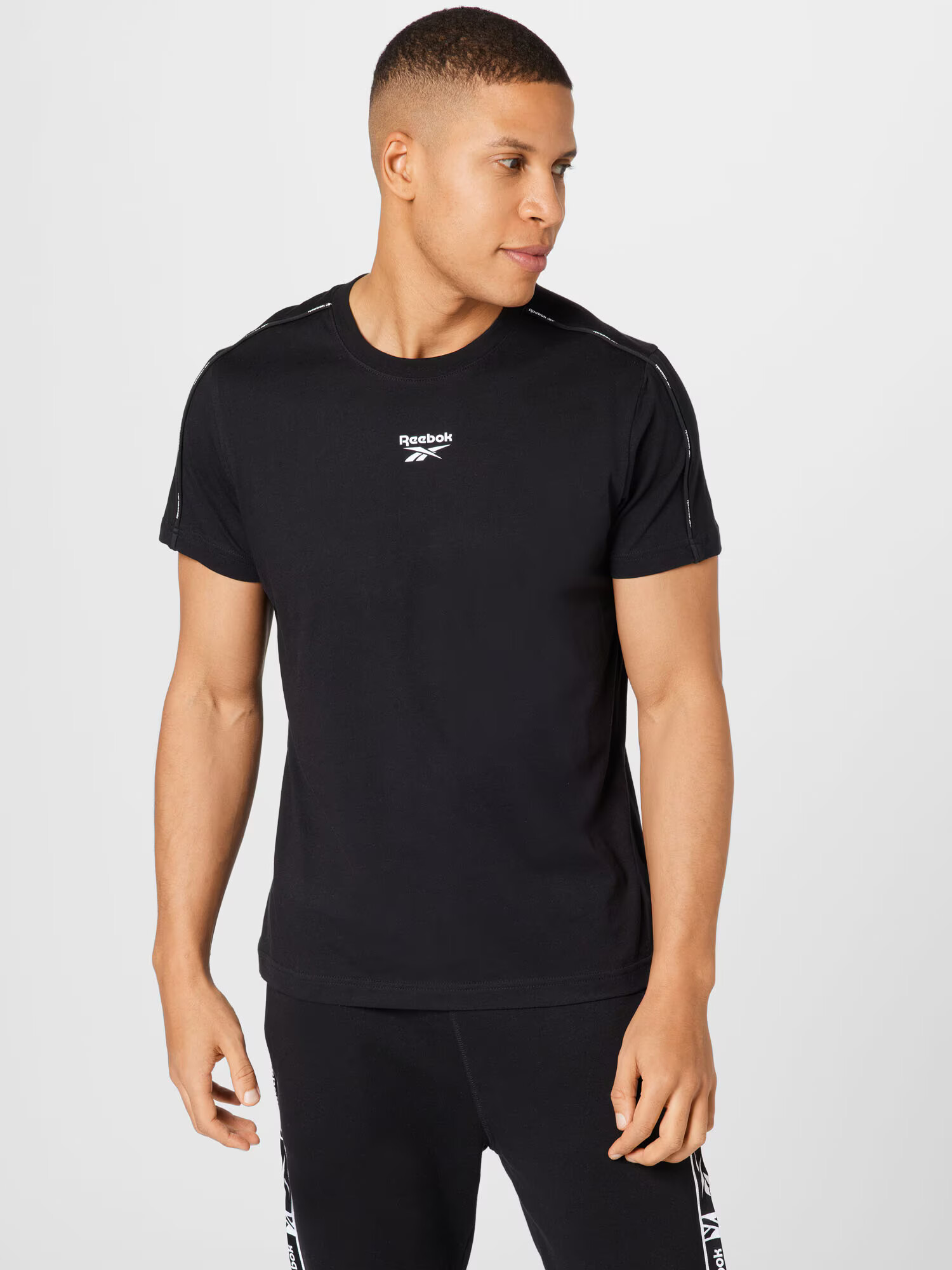 Reebok Sport Tricou funcțional negru / alb - Pled.ro