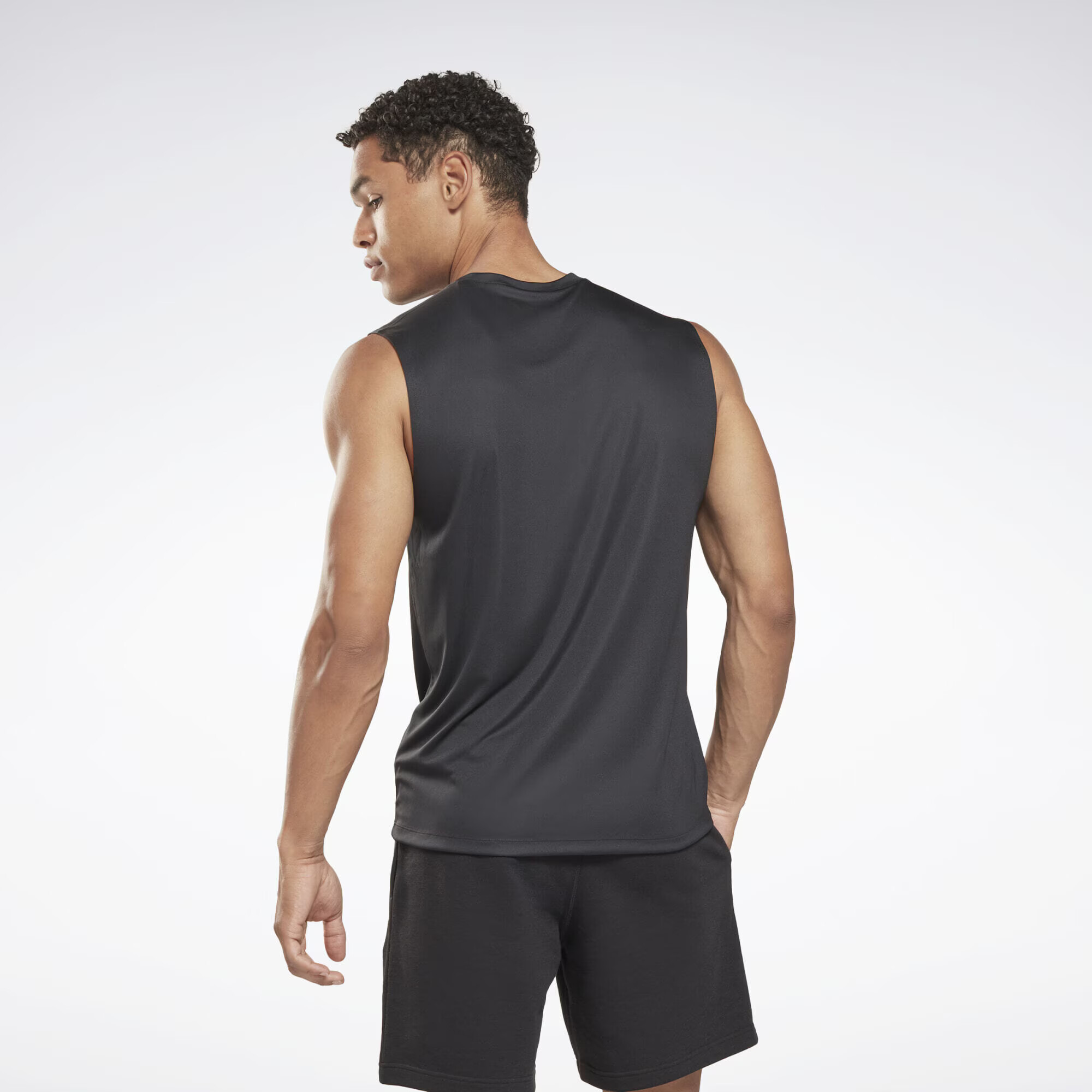 Reebok Sport Tricou funcțional negru / alb - Pled.ro