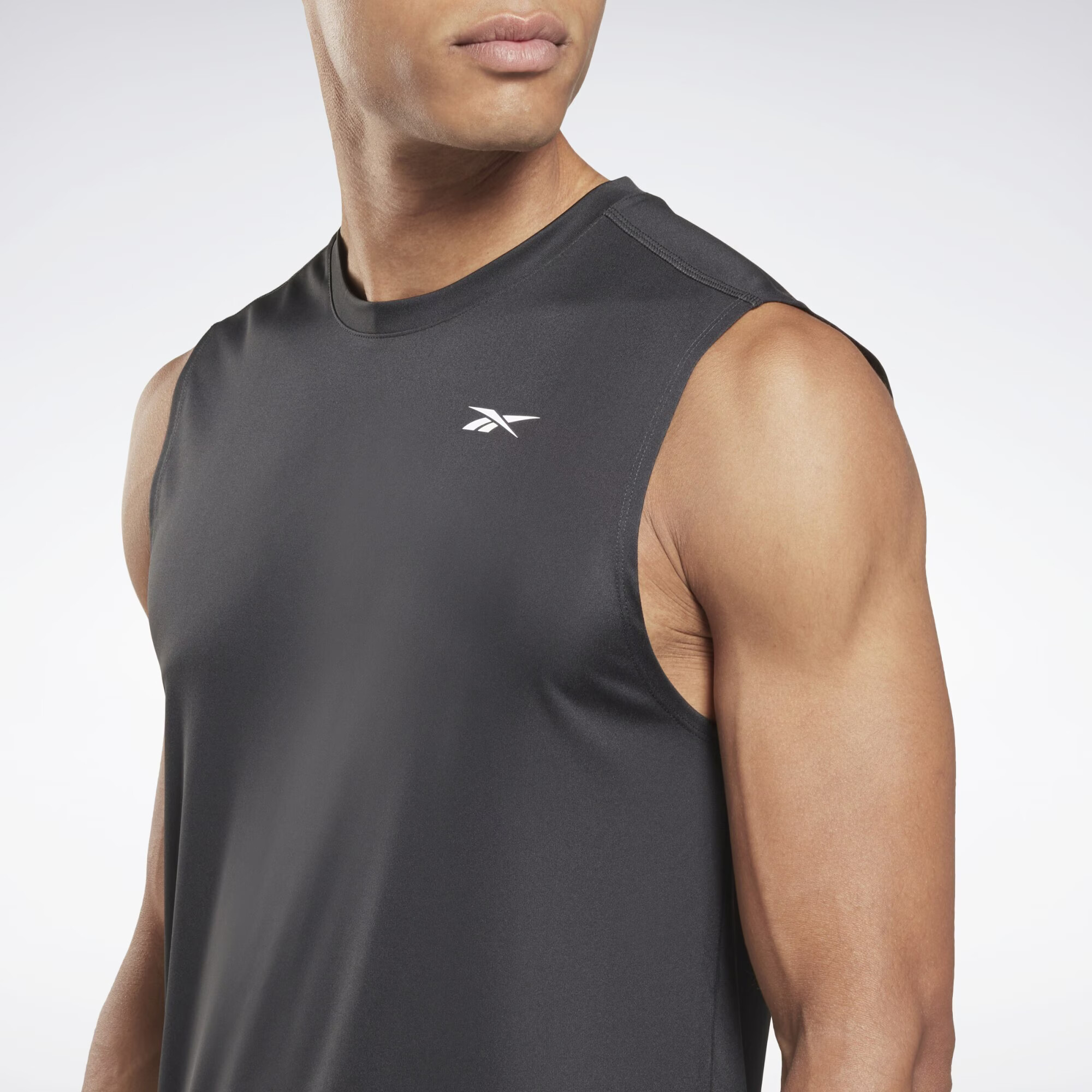 Reebok Sport Tricou funcțional negru / alb - Pled.ro