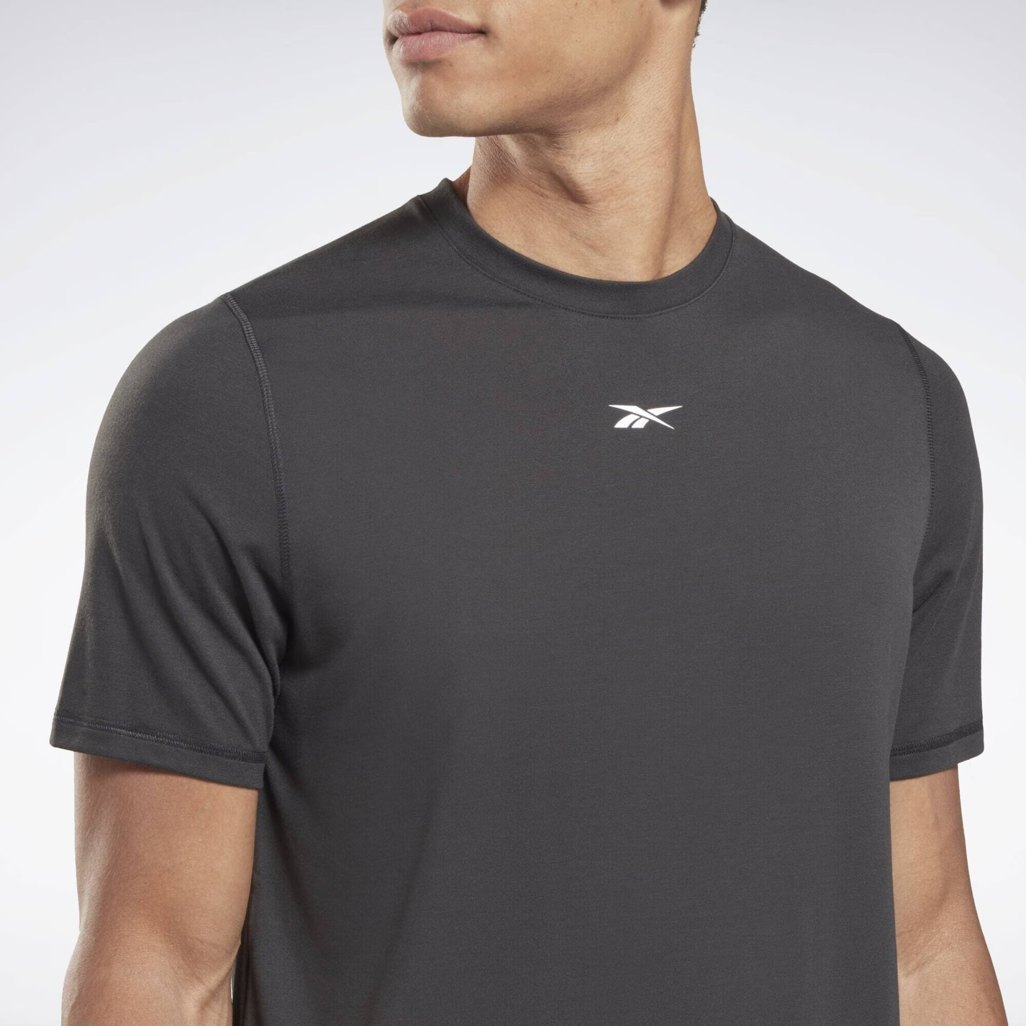 Reebok Sport Tricou funcțional negru / alb - Pled.ro