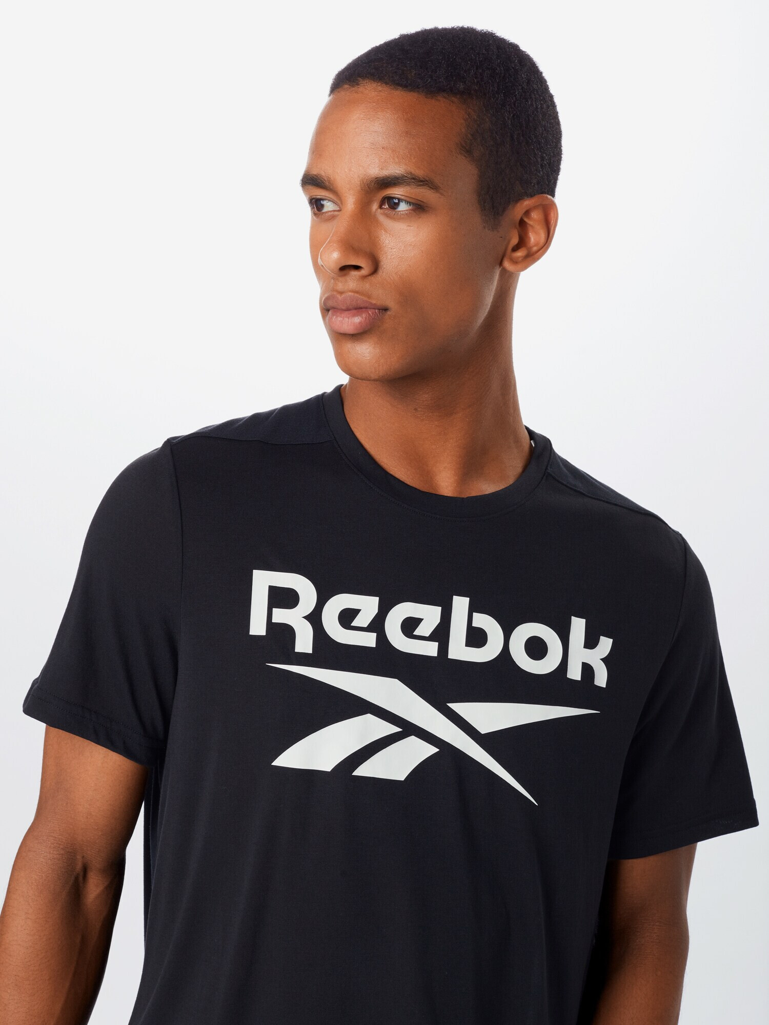 Reebok Sport Tricou funcțional negru / alb - Pled.ro