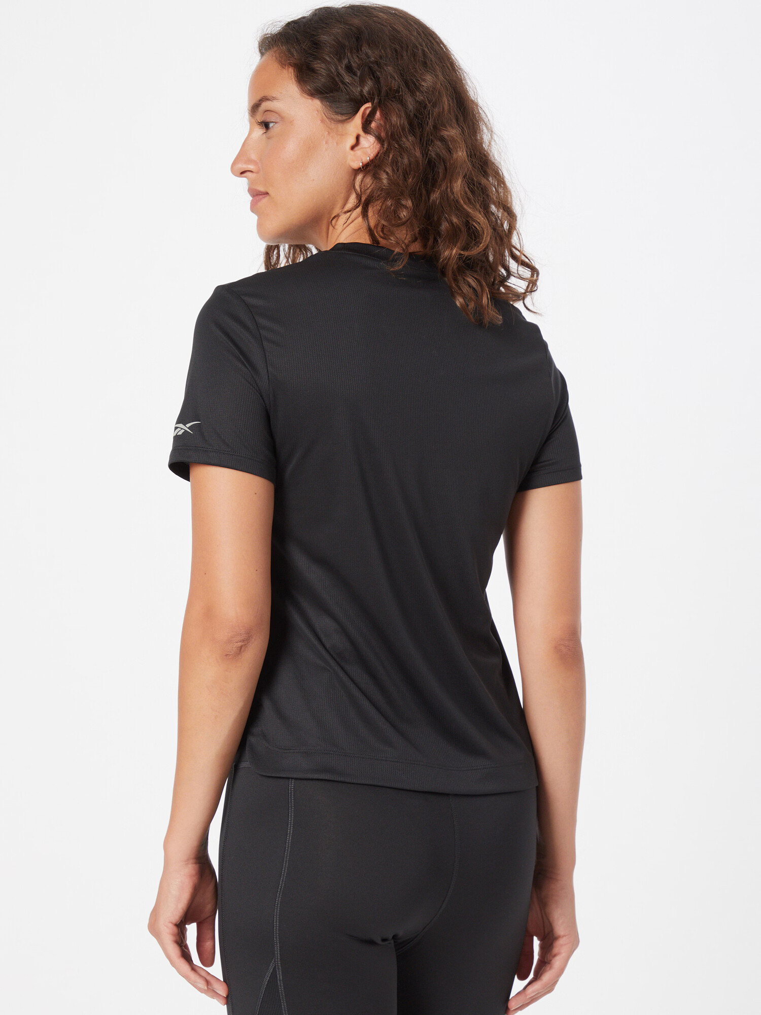 Reebok Tricou funcțional negru / alb - Pled.ro