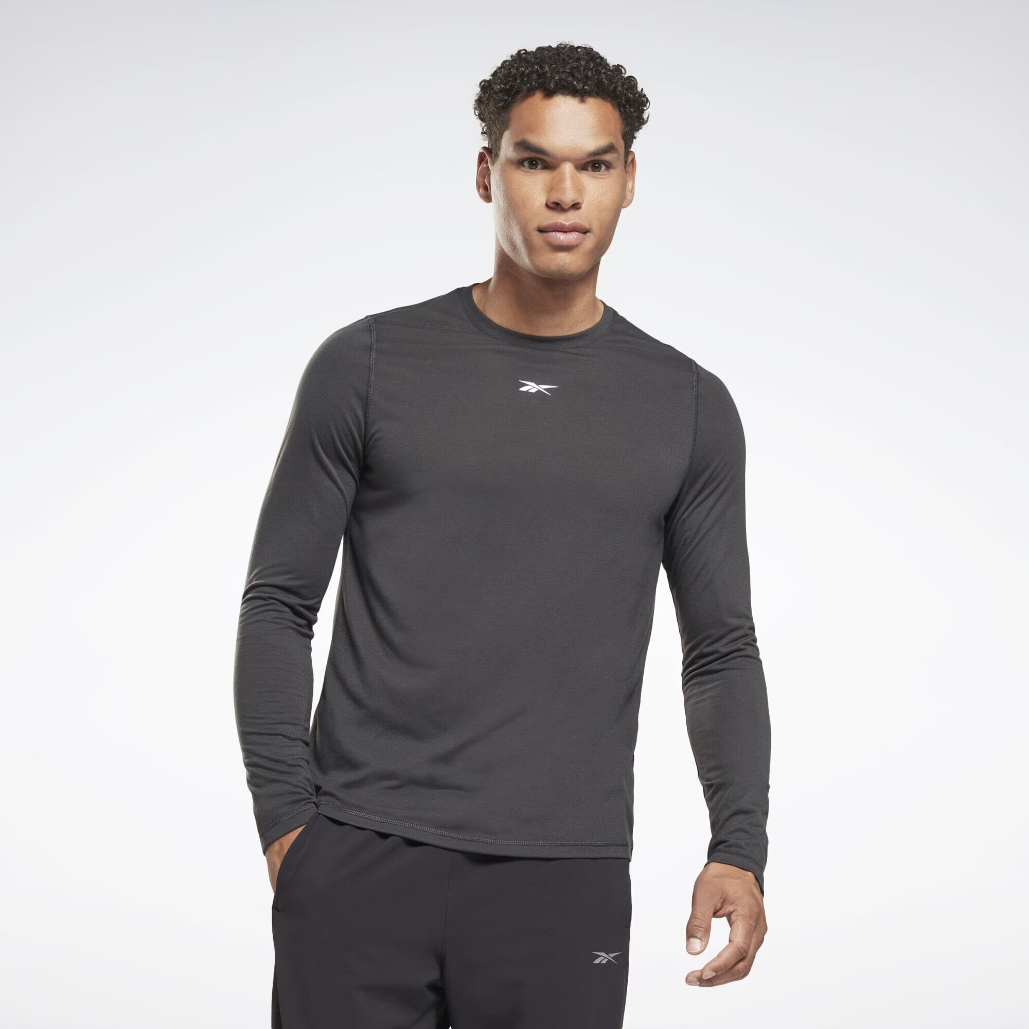 Reebok Sport Tricou funcțional negru / alb - Pled.ro