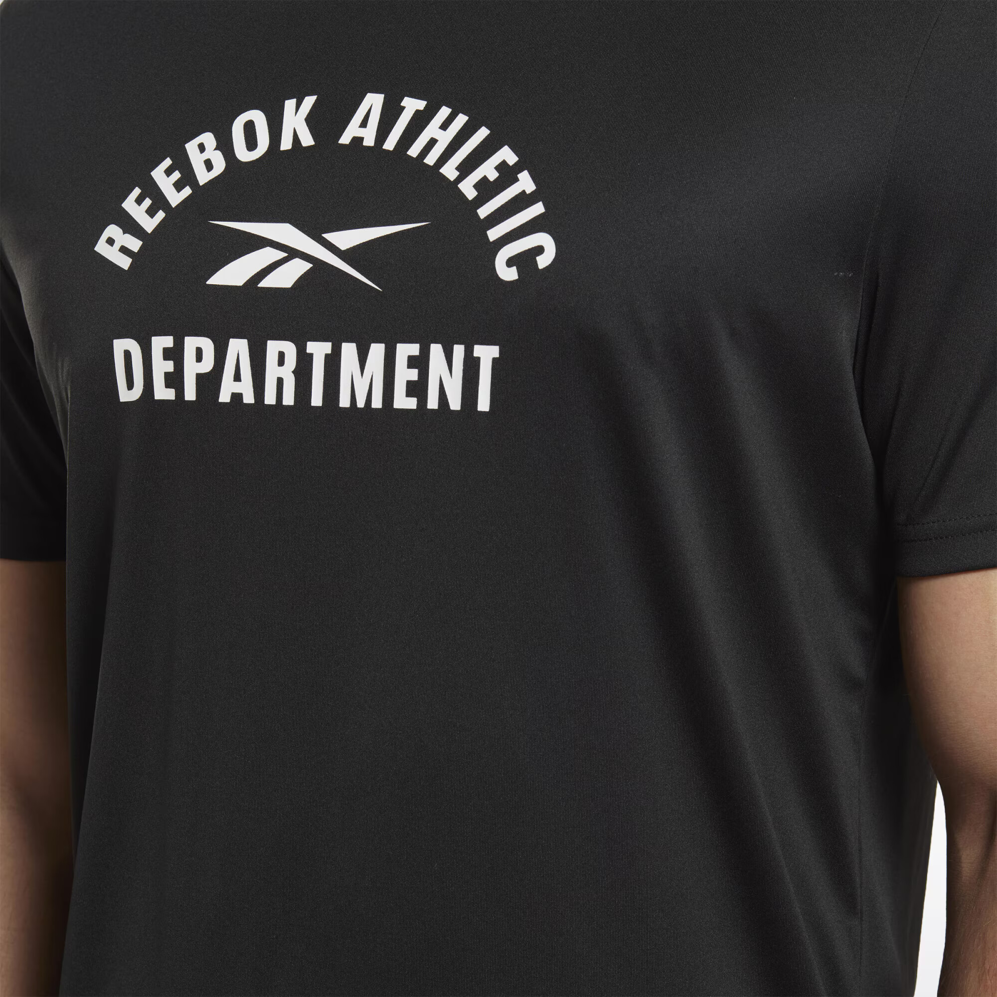 Reebok Sport Tricou funcțional negru / alb - Pled.ro