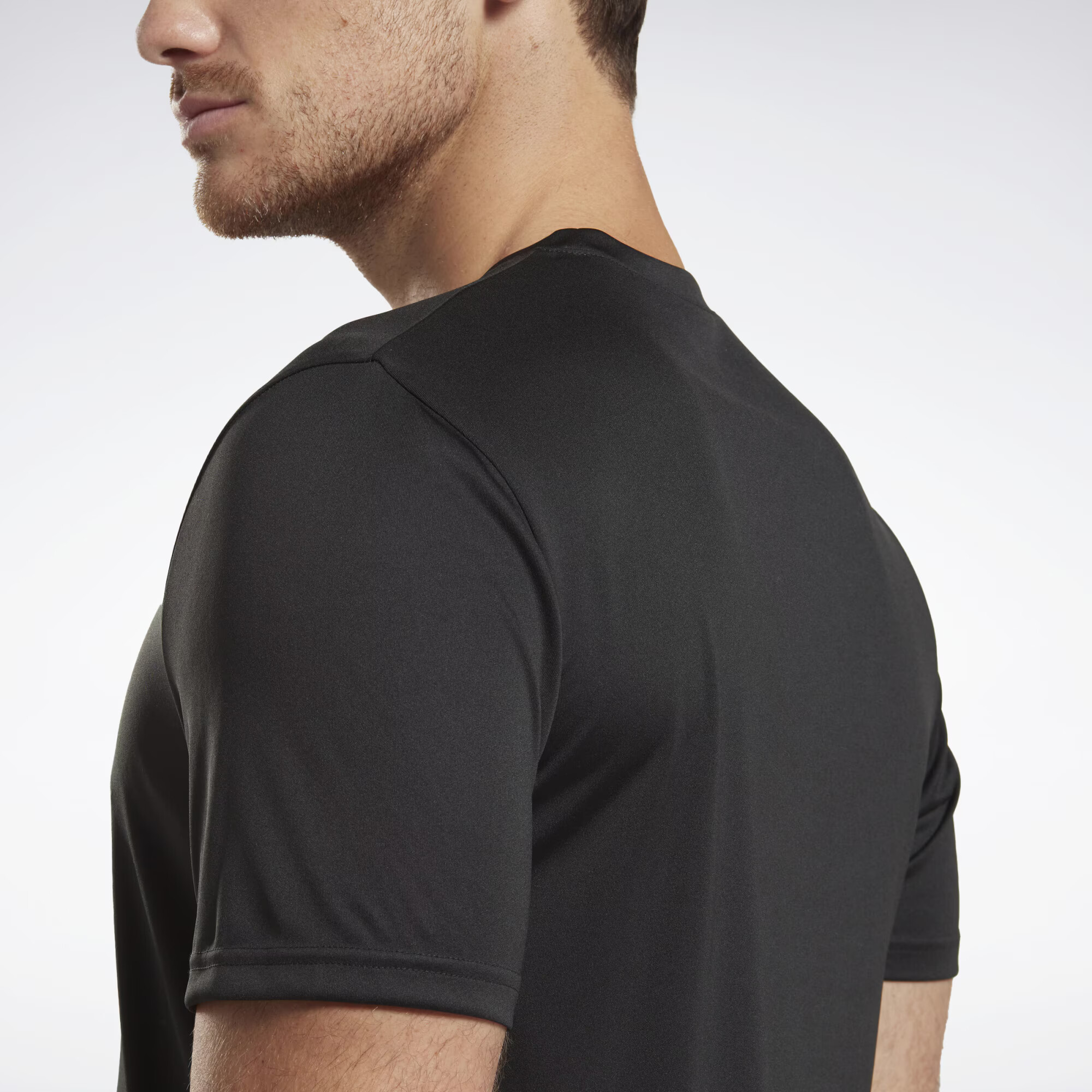 Reebok Sport Tricou funcțional negru / alb - Pled.ro